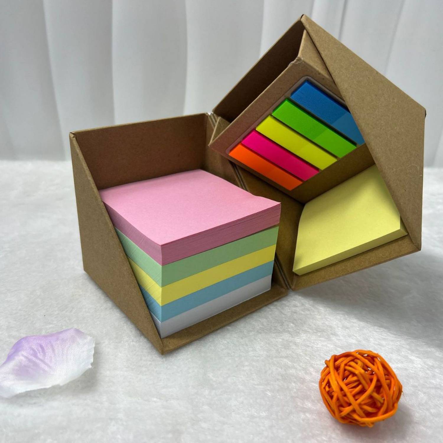 Desk Square Sticky Memo Note Cube Organizer, custom desk accessory with logo imprint 5