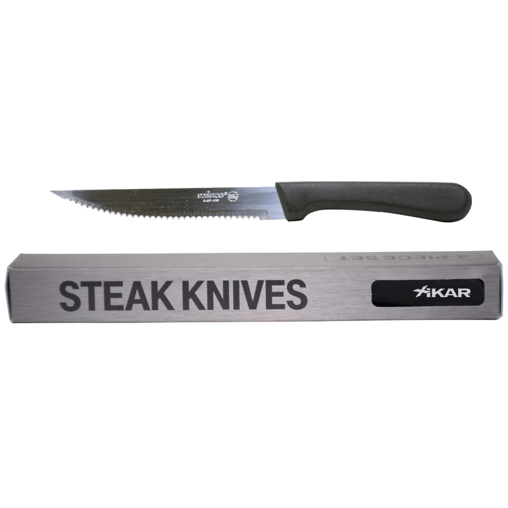 Black Handle Knife Set 4