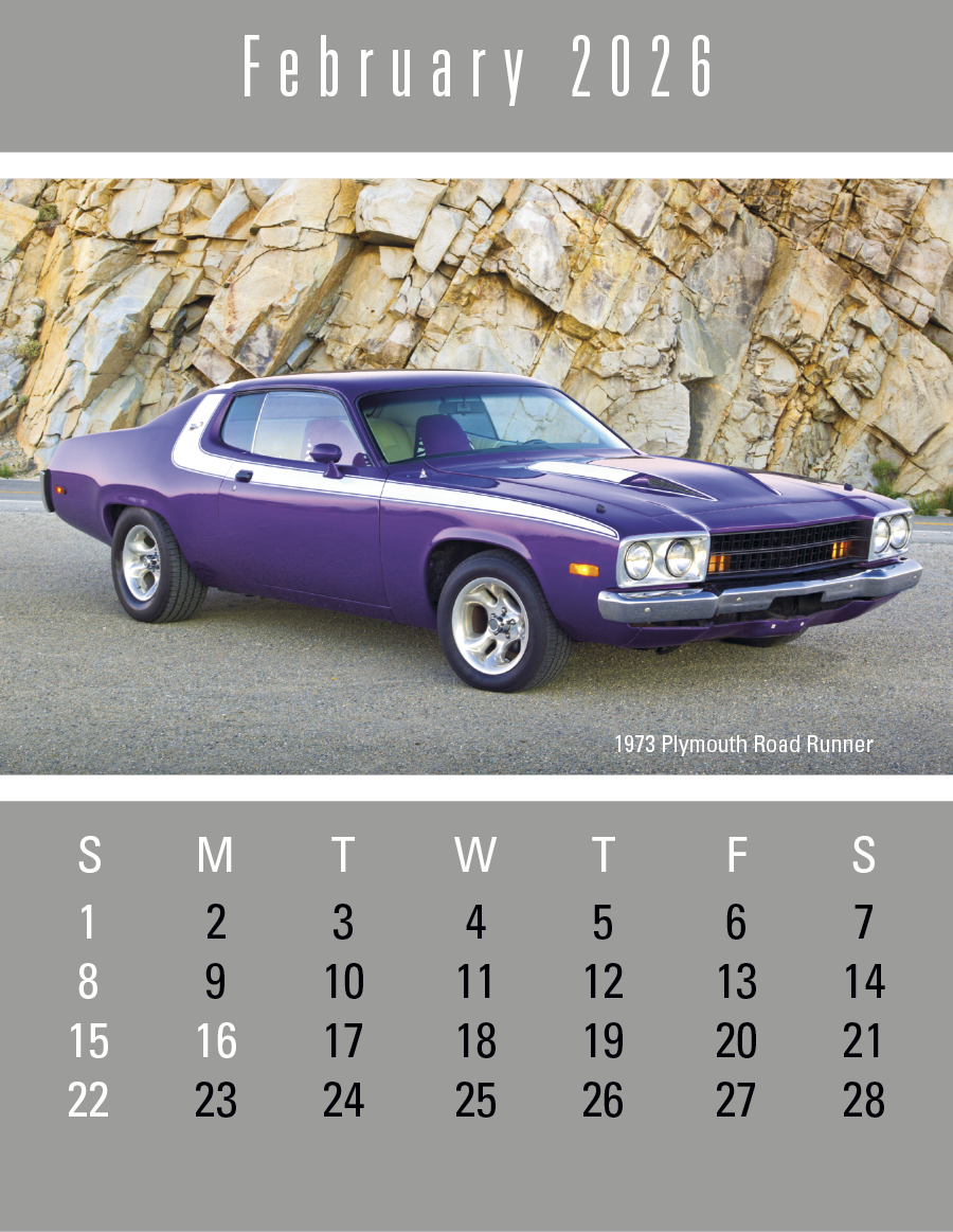 4C Press-N-Stick Header Cruisin’ Cars Calendar 13-Month