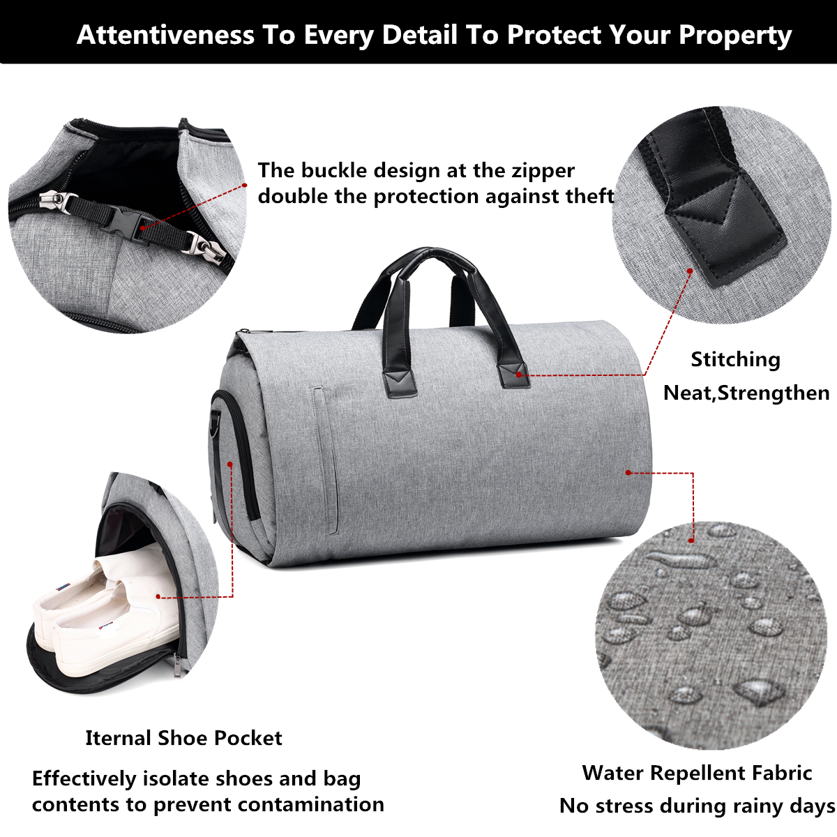 Convertible Garment Duffel Bag 7