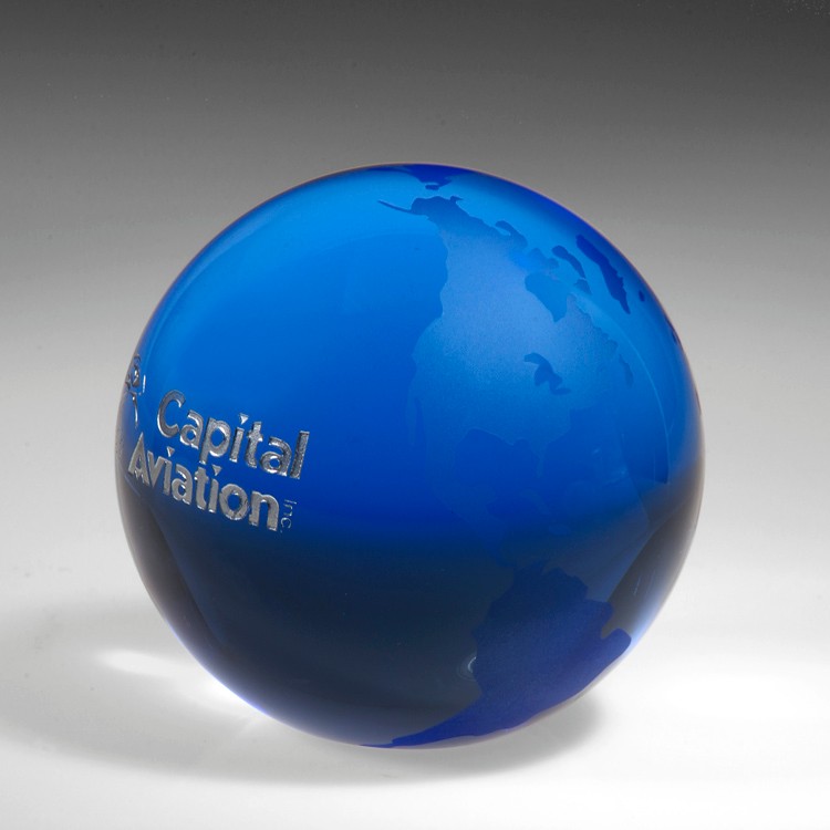 2-3/8" Award- Awards, Trophy,Blue Globe(Flat Bottom)_D486CA 1