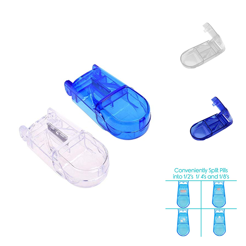 Square Plastic Pill Box with Cutter 1