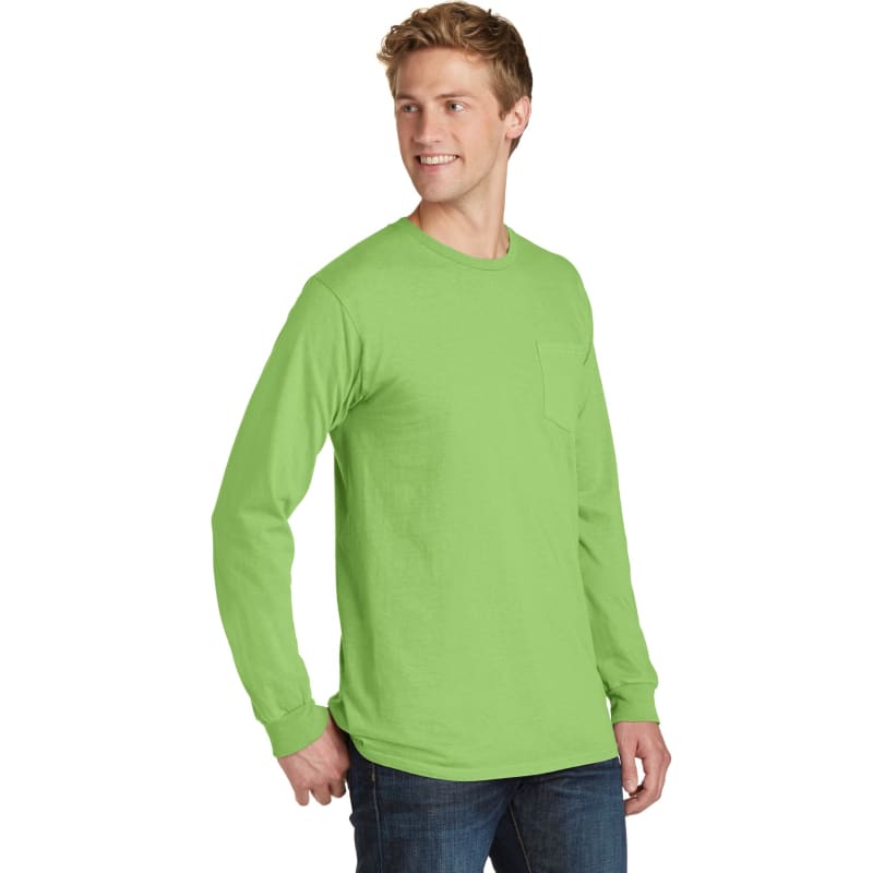 Port & Company Beach Wash Garment-Dyed Long Sleeve Pocket Tee 8