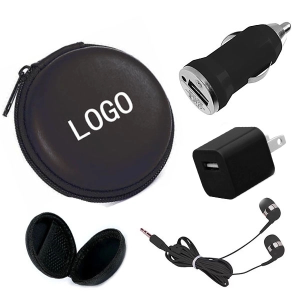 Travel Charging Kit with Earbuds 4