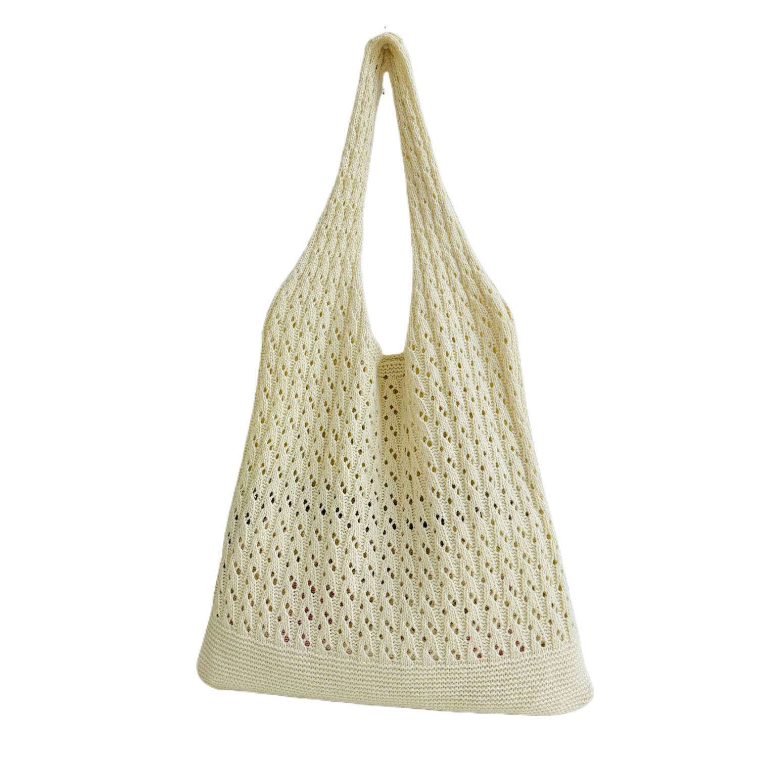 Polyester Mesh Crochet Beach Tote Bag for Summer Travel 2