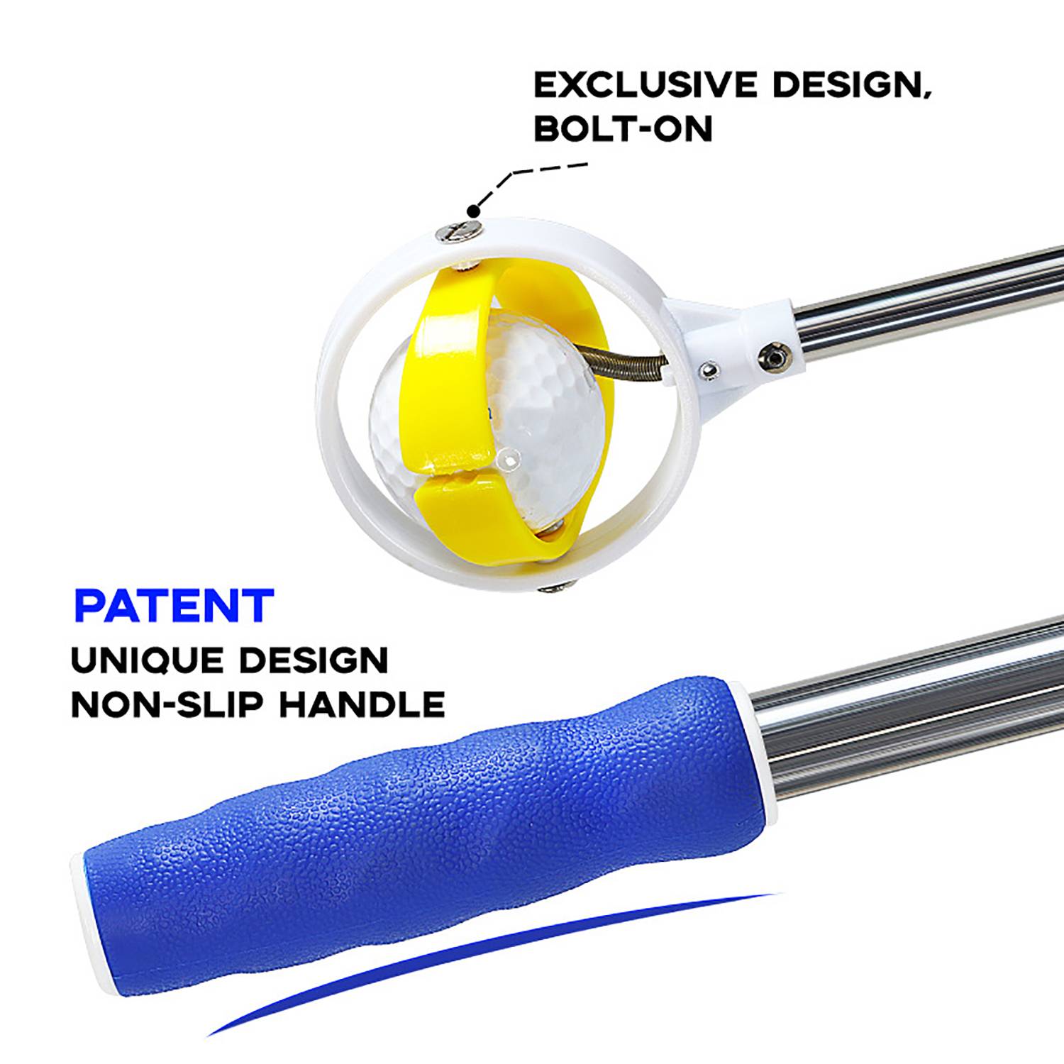 Telescopic Golf Ball Retriever with Spring Release Head 4