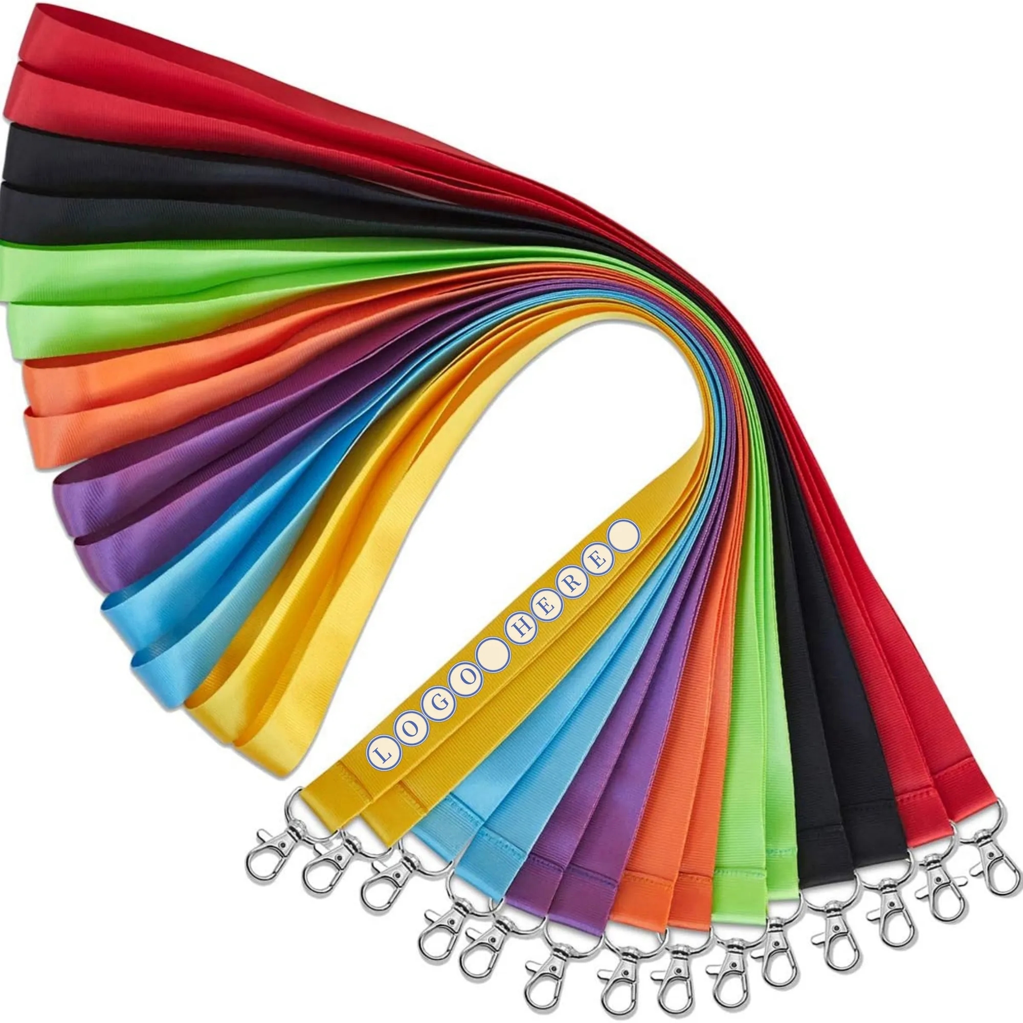 5/8'' Colorful Lanyard with Swivel Hook Clips 2
