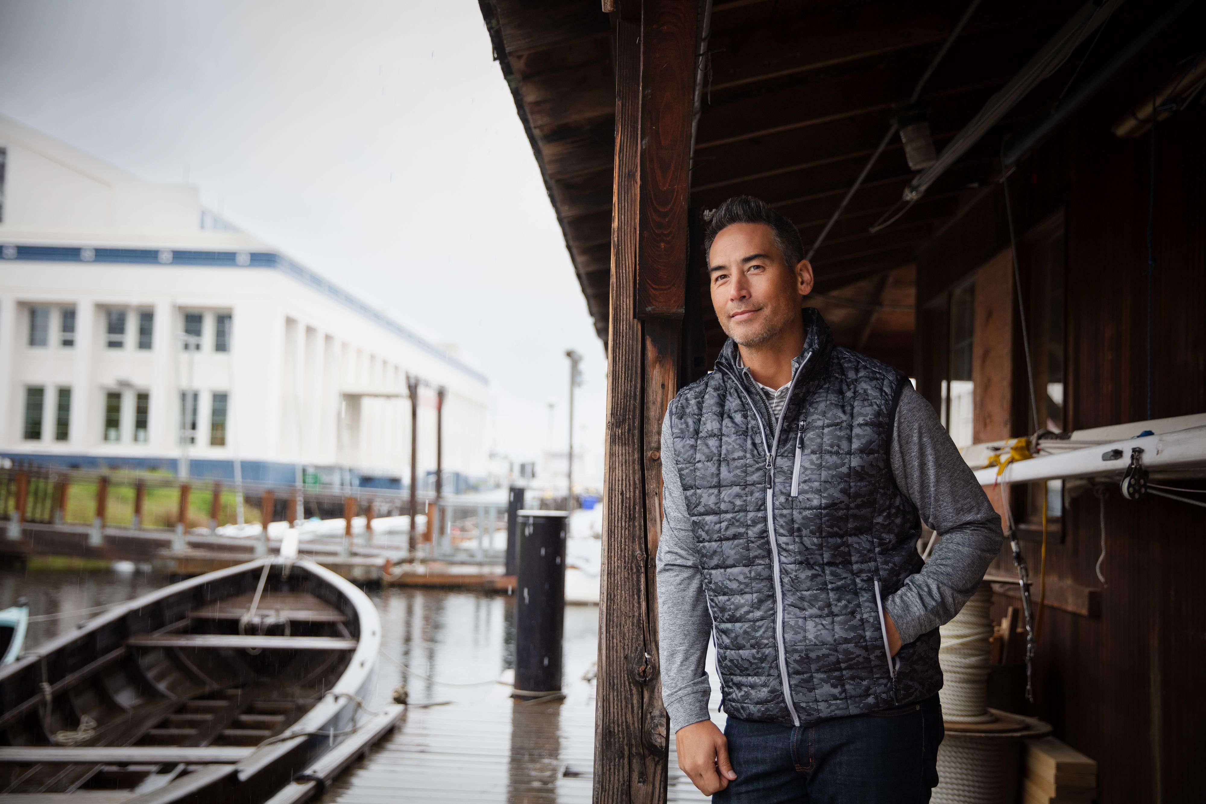 Rainier PrimaLoft Mens Eco Insulated Full Zip Printed Puffer Vest