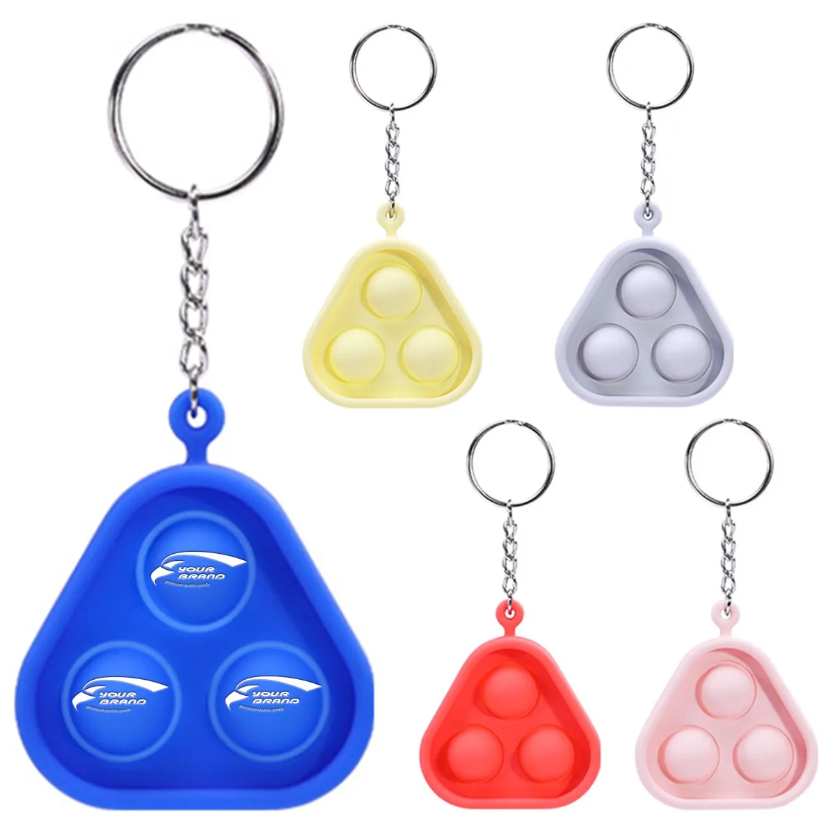 Mini Pressure Relief Ventilation Fingertip Silicone Keychain 1