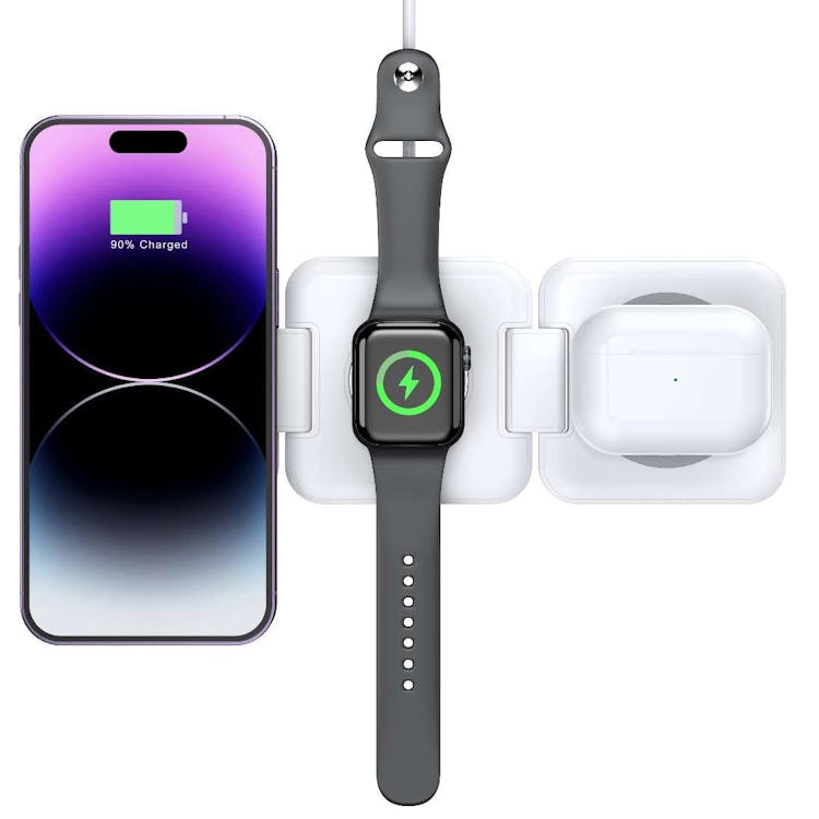 3-in-1 Magnetic Foldable Wireless Chargers - White 2