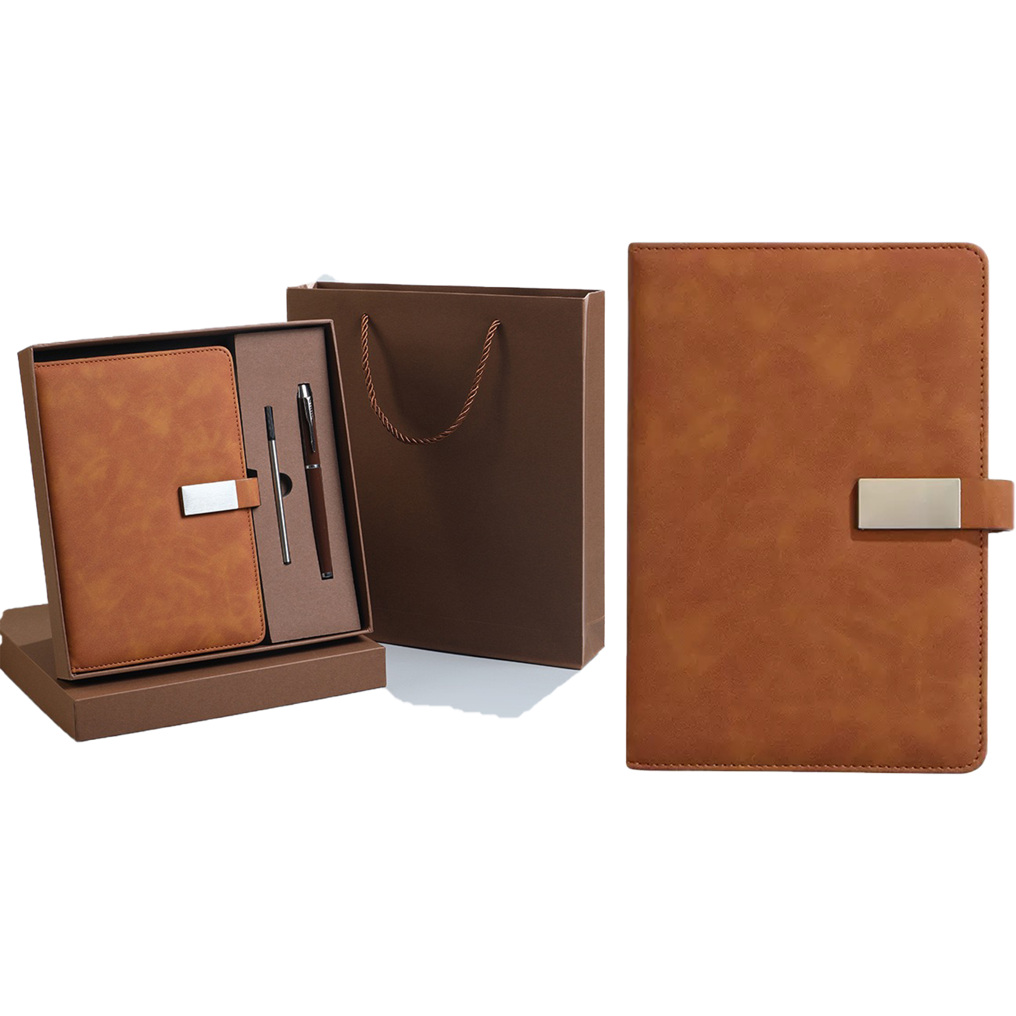 A5 Leather Notebook with Pen 5
