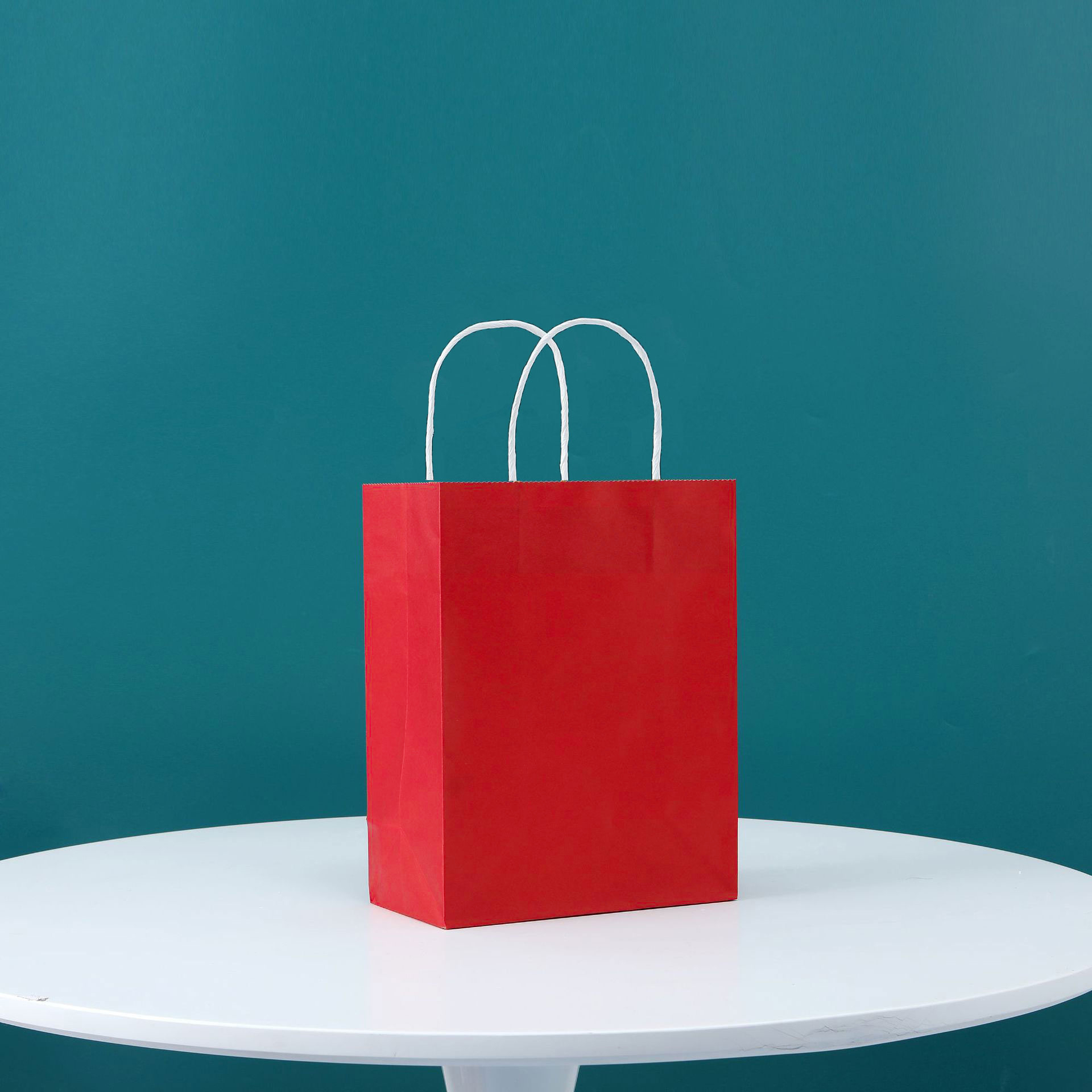 Small Size Kraft Paper Shopper Tote bags(5 7/8" * 3 1/8" * 8 1/4") 7