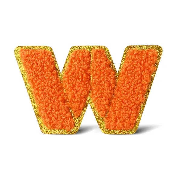 Chenille Letters With Metallic Backing 2