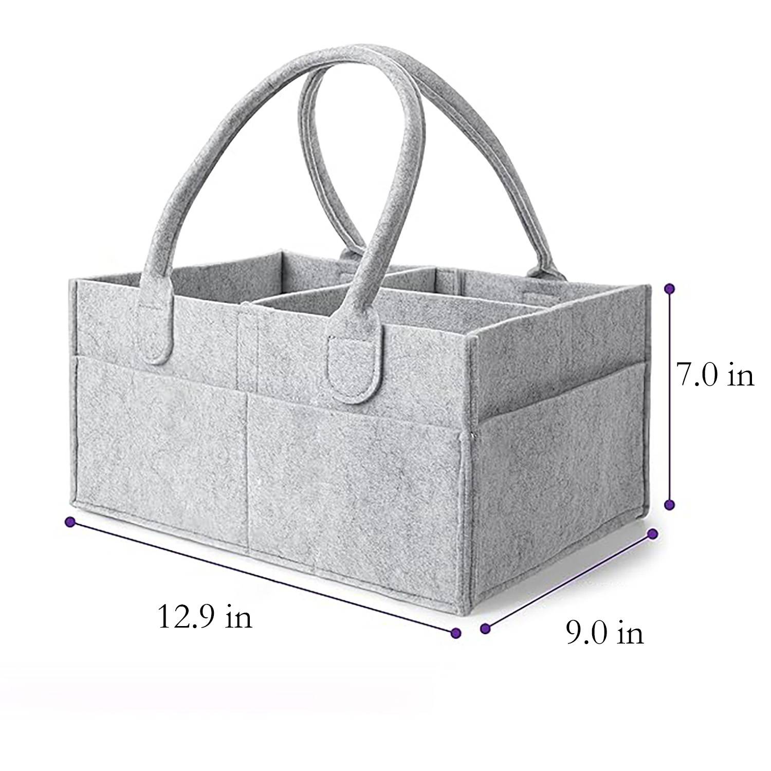 Felt diaper storage bag 6