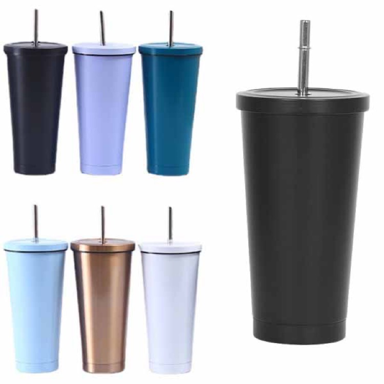 Stainless Steel Straw Thermos Cup 3