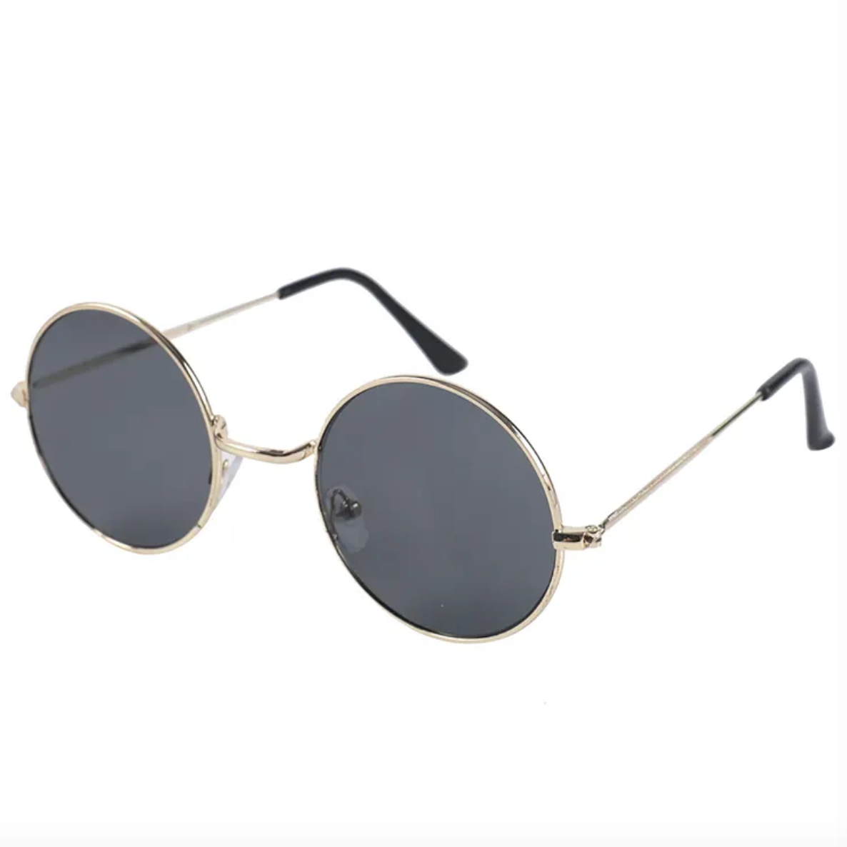 Round Frame Metal Sunglasses with Colored Lenses 7