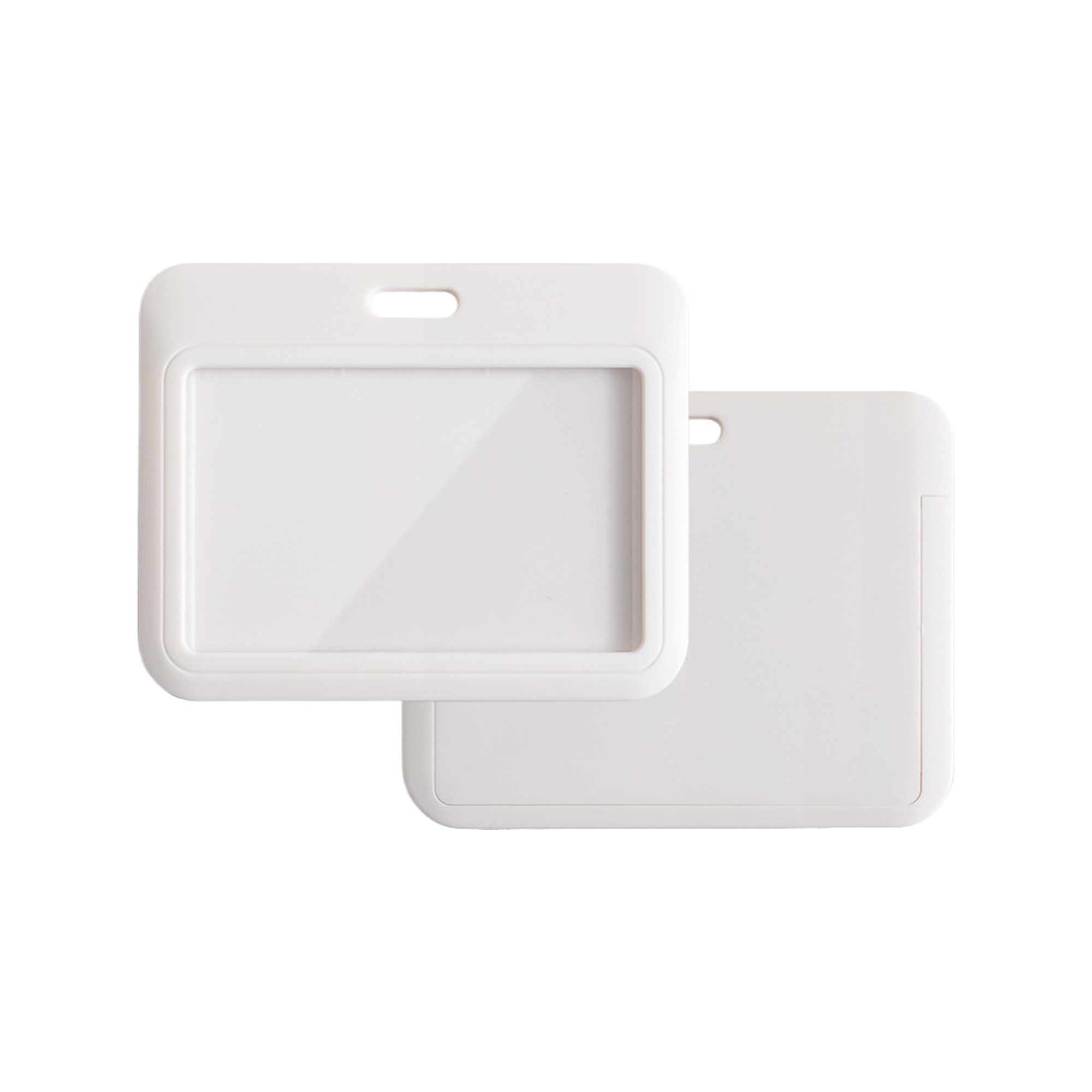 Horizontal Slide Cover ABS Plastic Badge Holder for ID Cards 5
