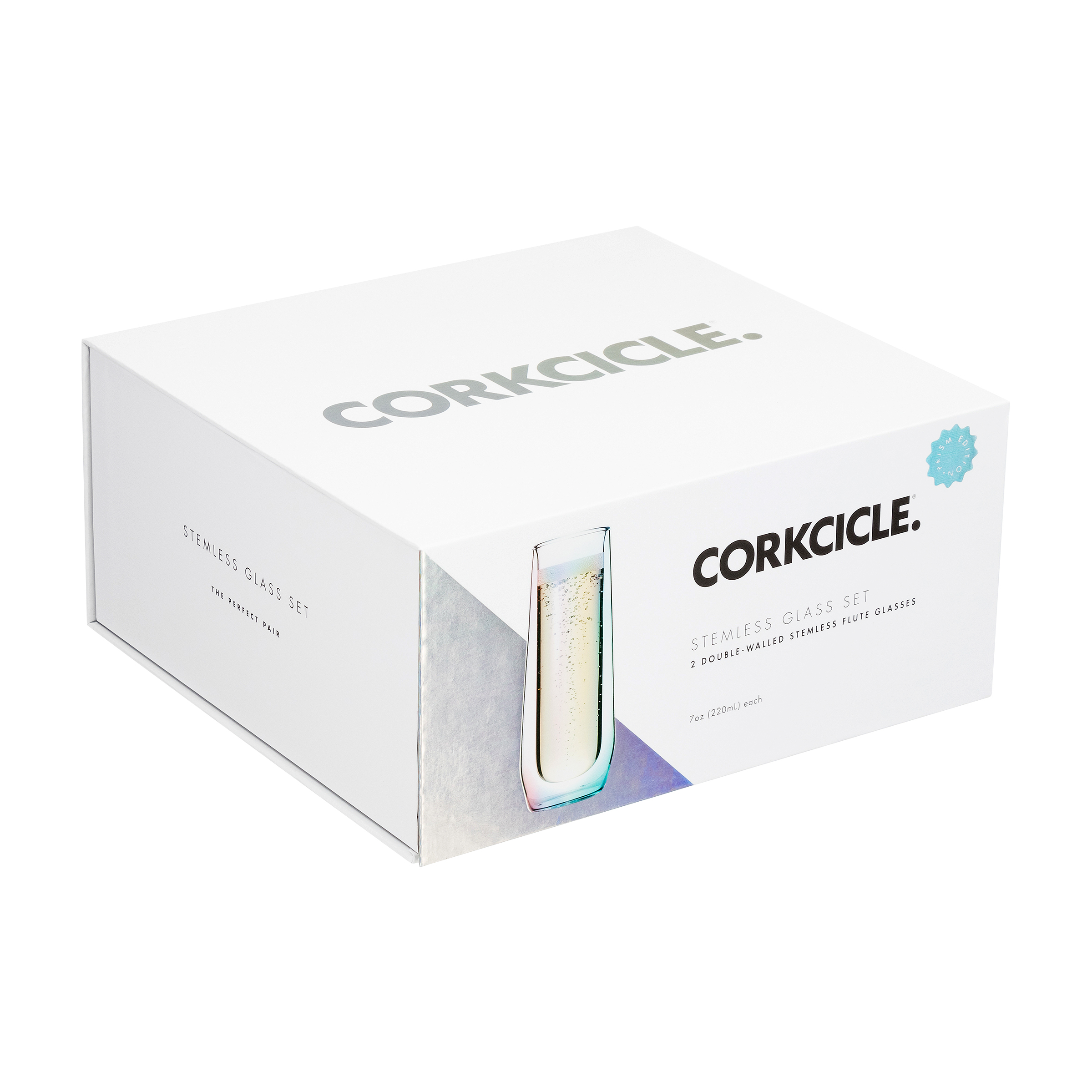 Corkcicle Prism Stemless Glass Flute - Set of 2 4