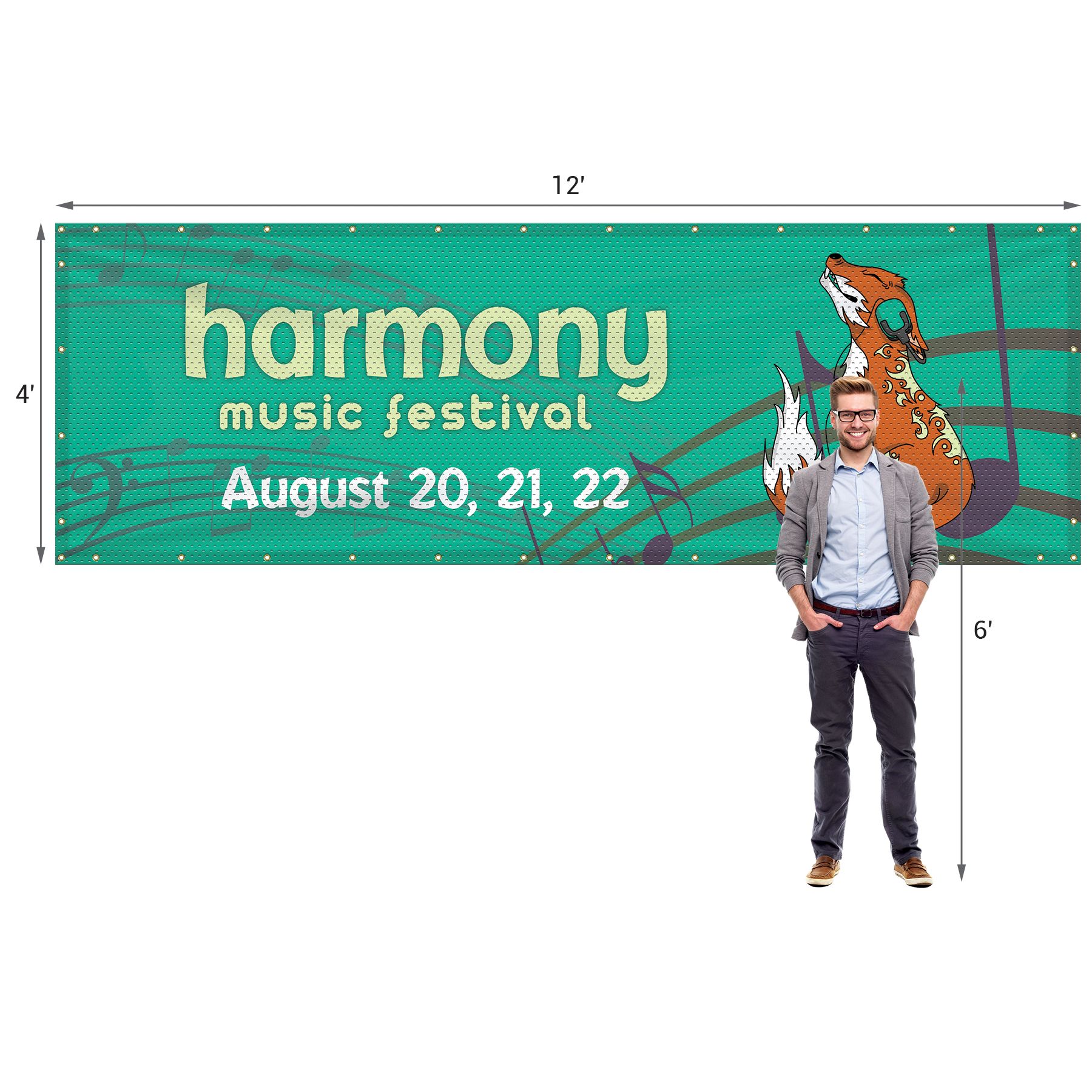 4' x 12' Polyester Mesh Banner 15