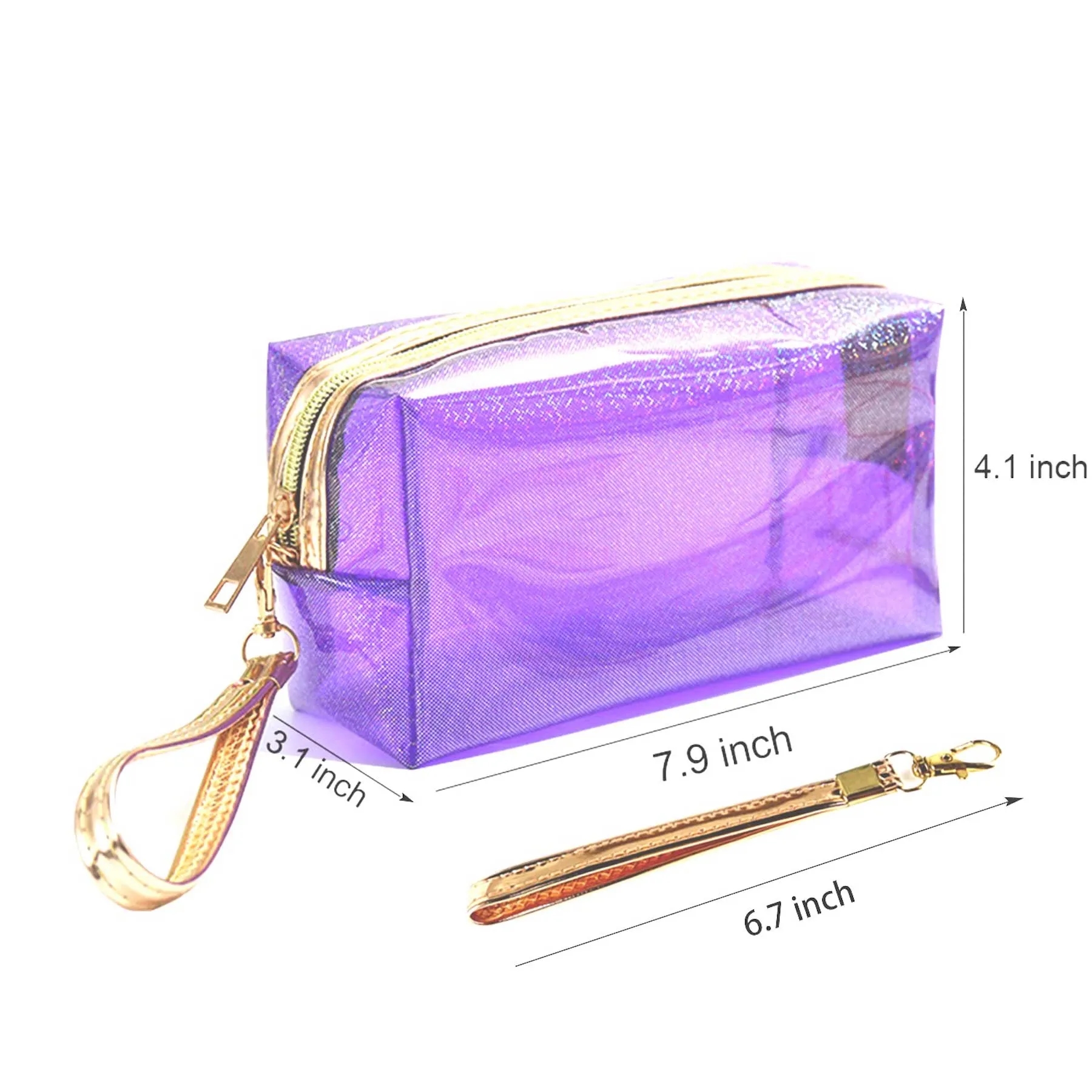 Waterproof Glitter Translucent Cosmetic Bags/Travel Pouch 6