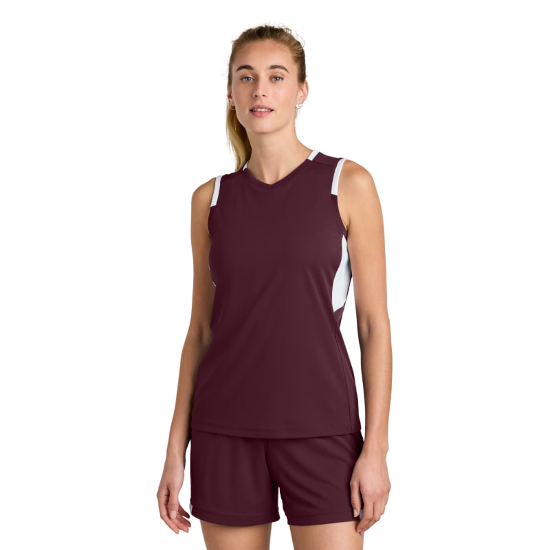 Sport-Tek Women's Club Sleeveless V-Neck 28