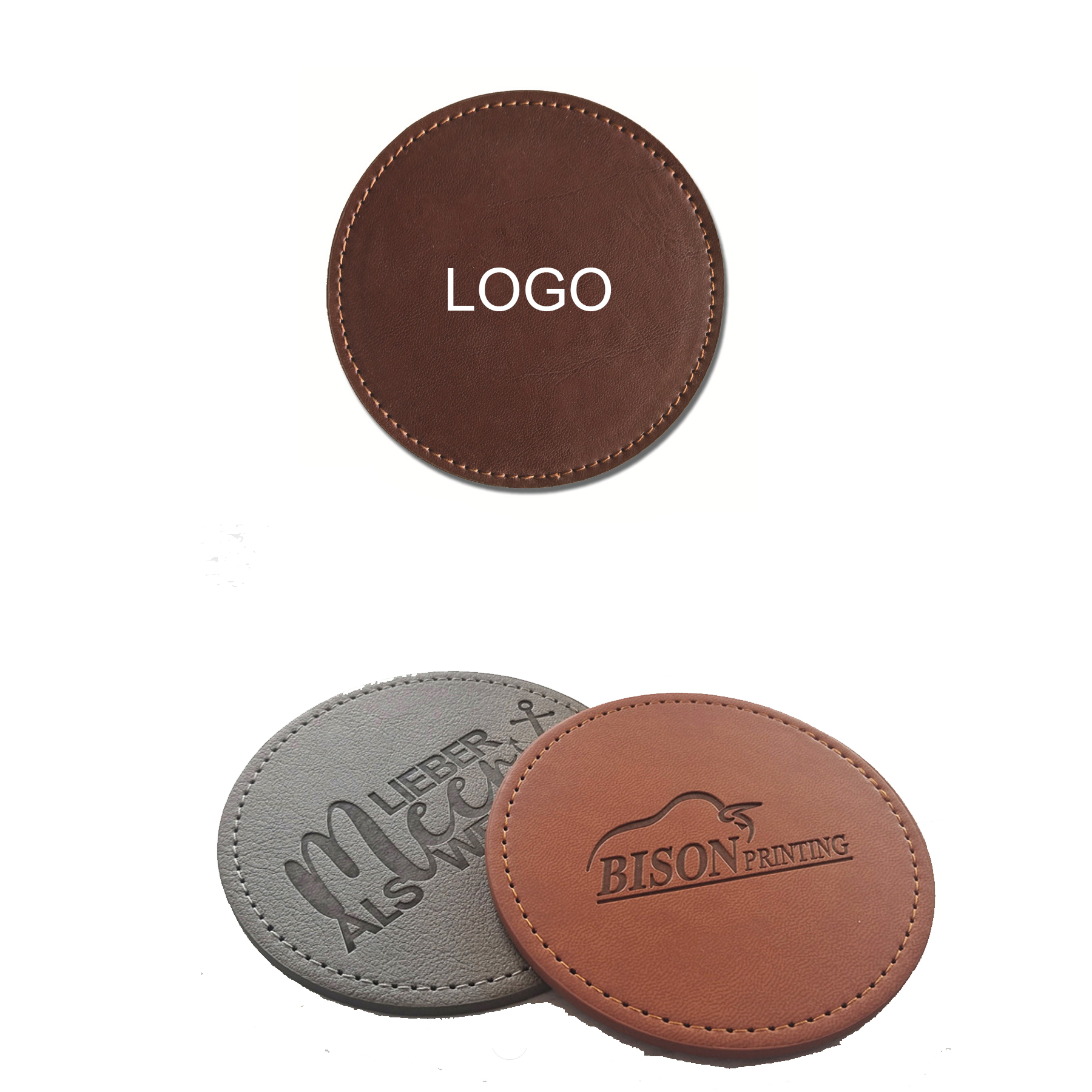 Round PU Leather Coaster 1