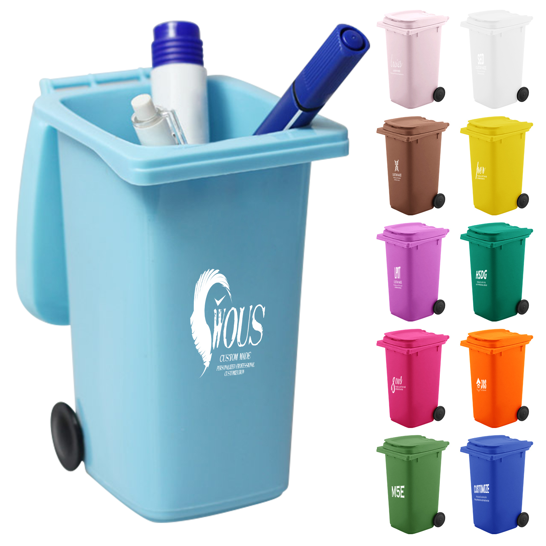 Mini Trash Bin Pen Holder 13
