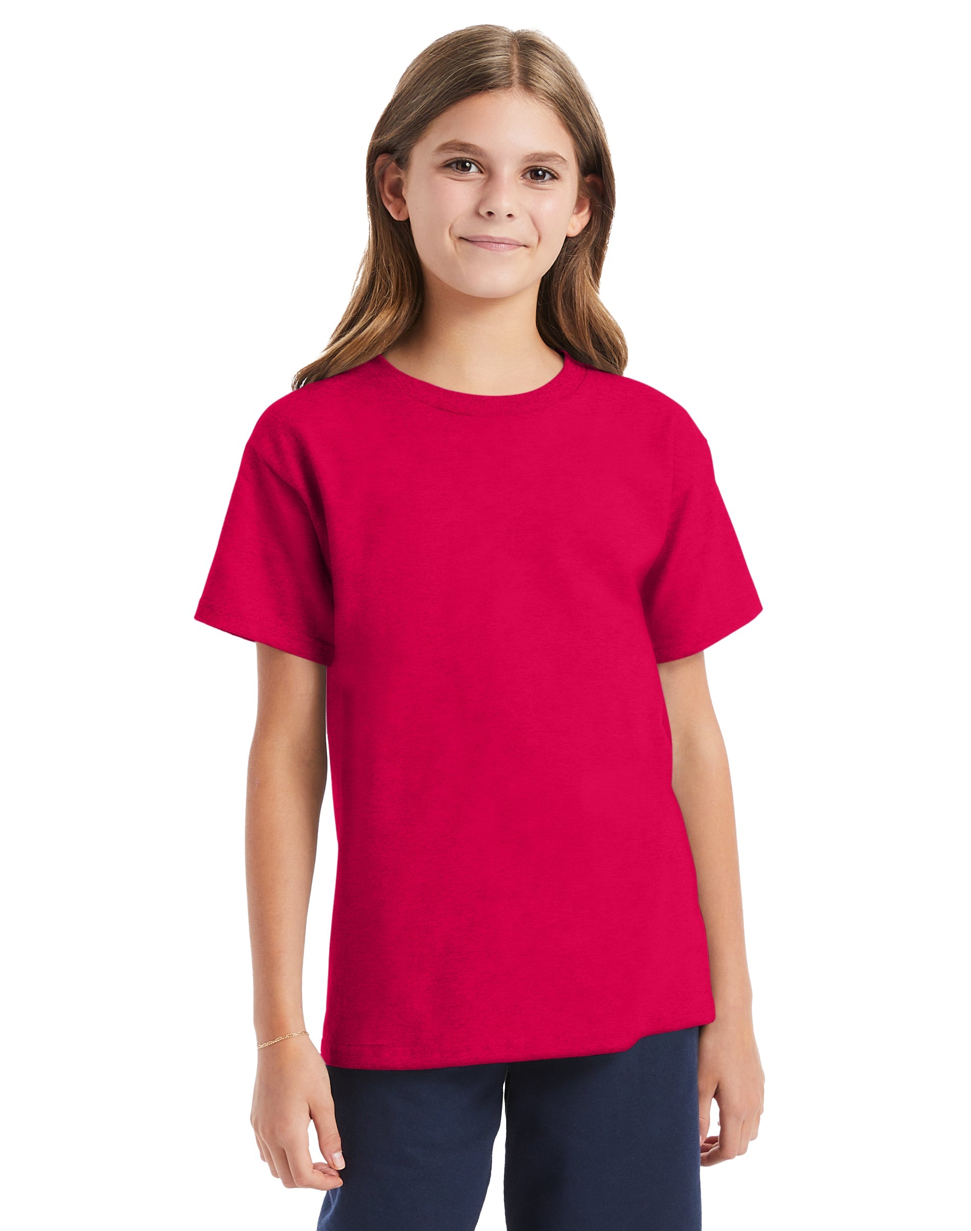 Hanes Essential-T Youth Short Sleeve T 11