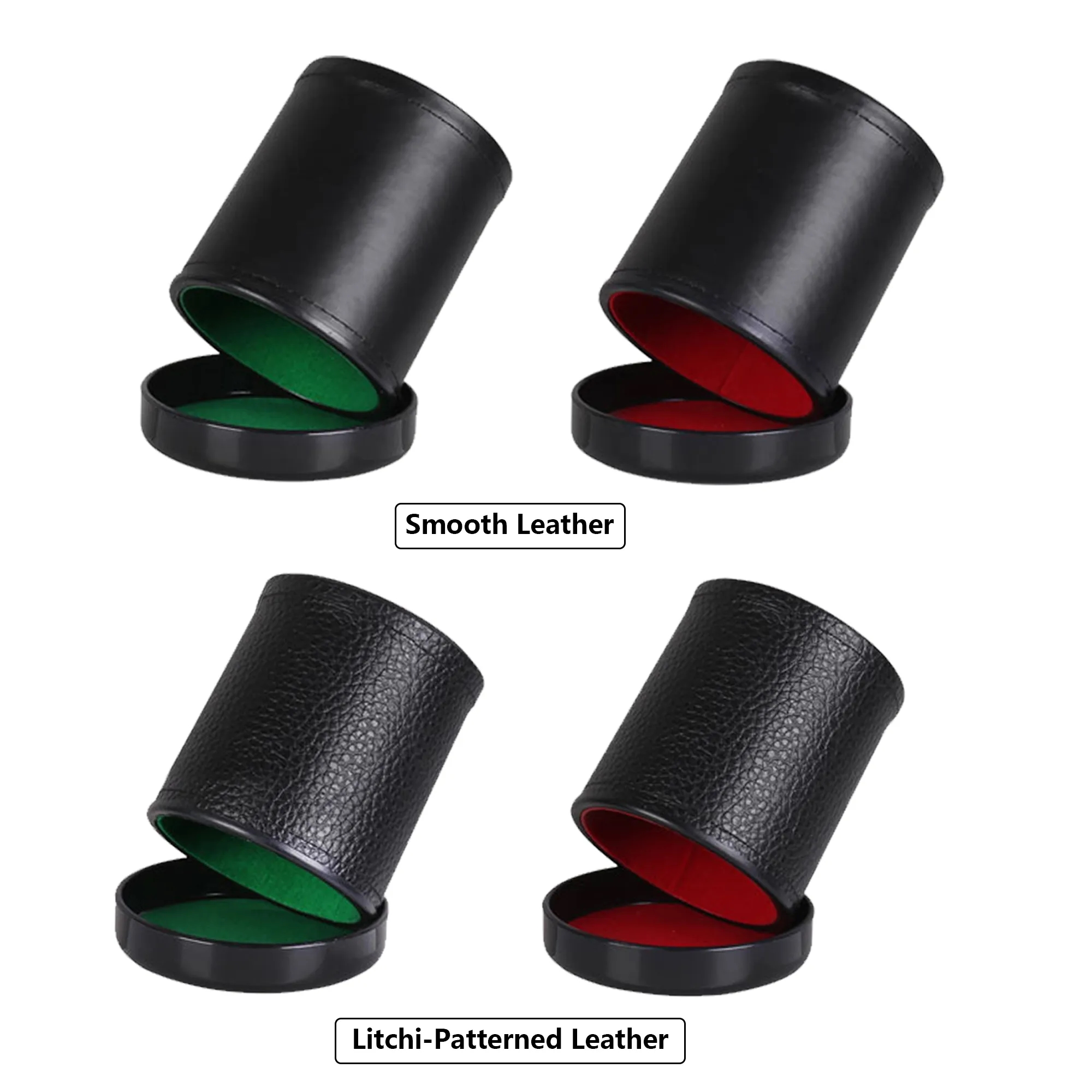 PU Leather Dice Cup With Tray 2