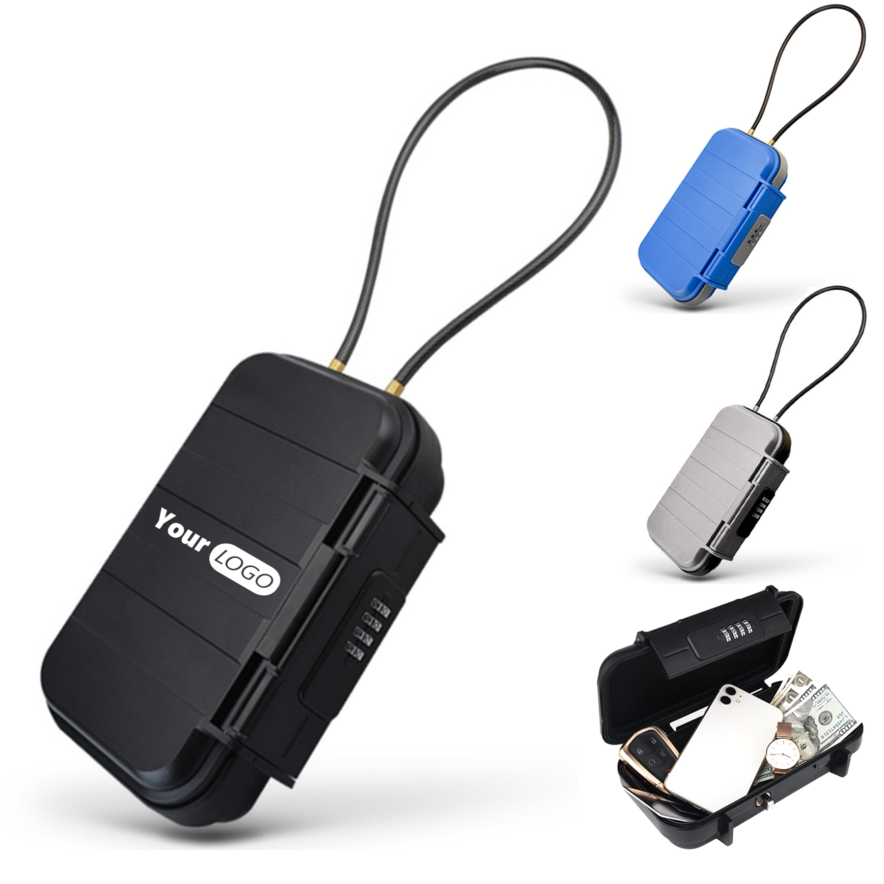 Waterproof Anti-Theft Mini Travel Portable Lock Box 4