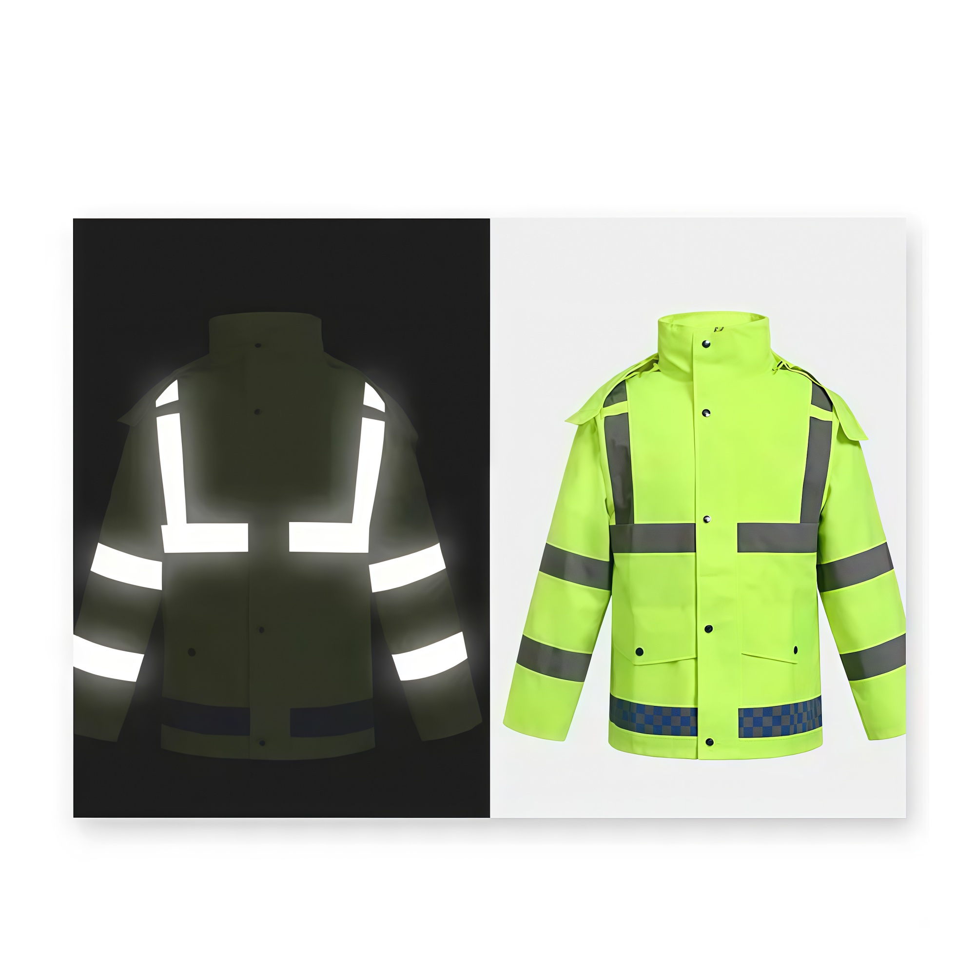 High Visibility Reflective Safety Raincoat Suit 3