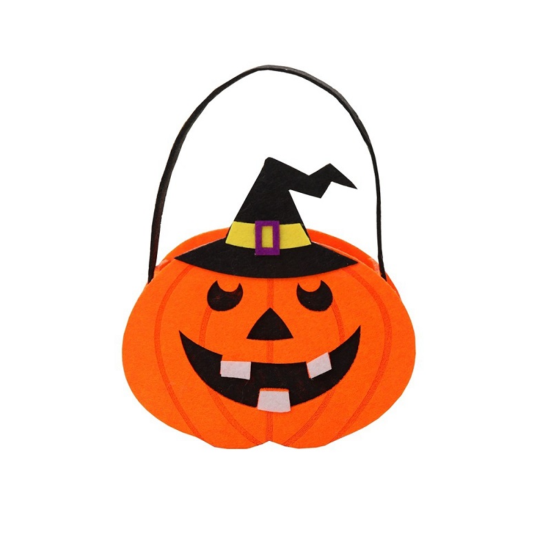 Halloween Trick Or Treat Candy Felt Holder Bags With Handles 2