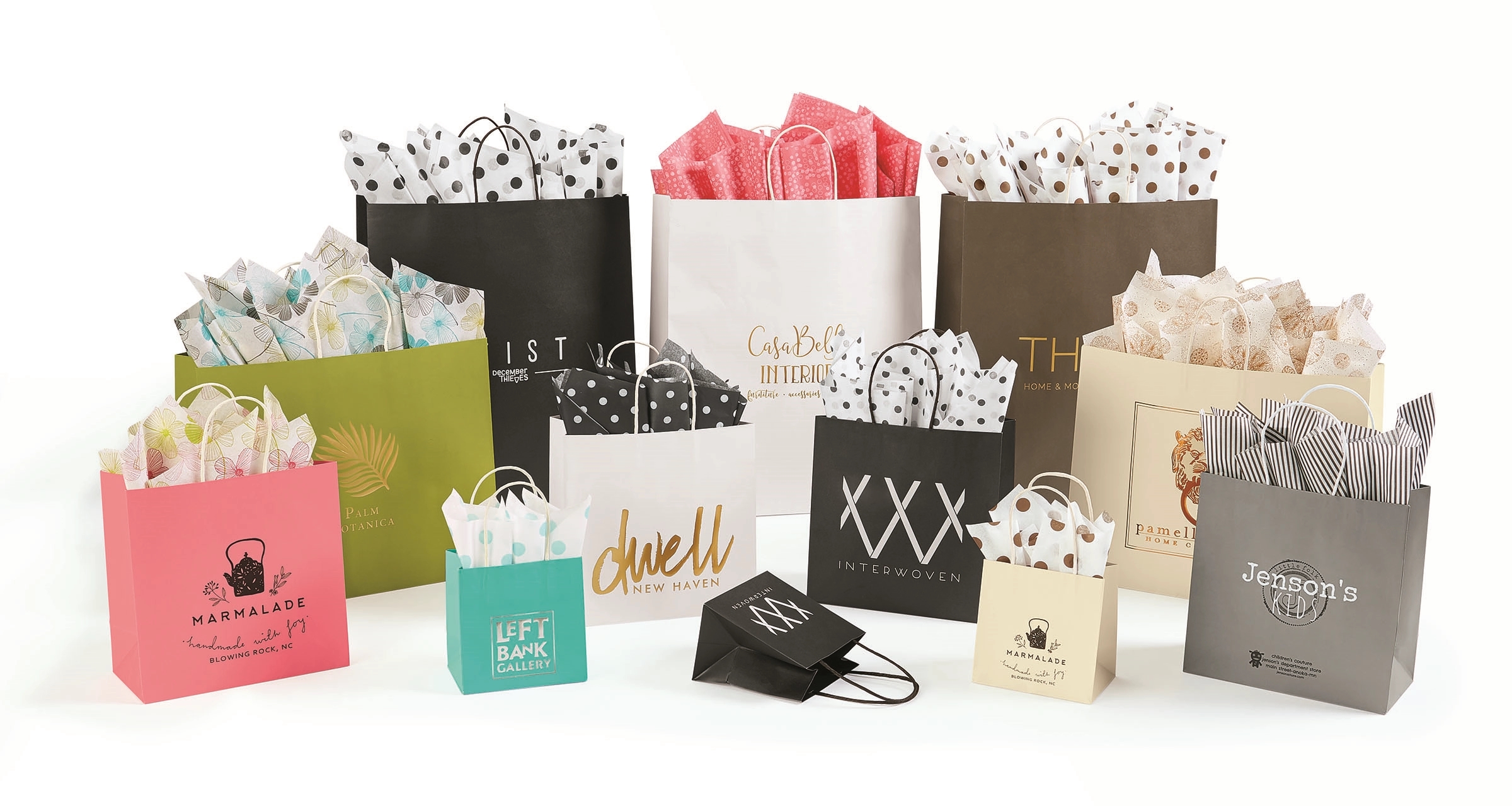 Midtown Turn Top Paper Shopping Bags (Ink Printed)
