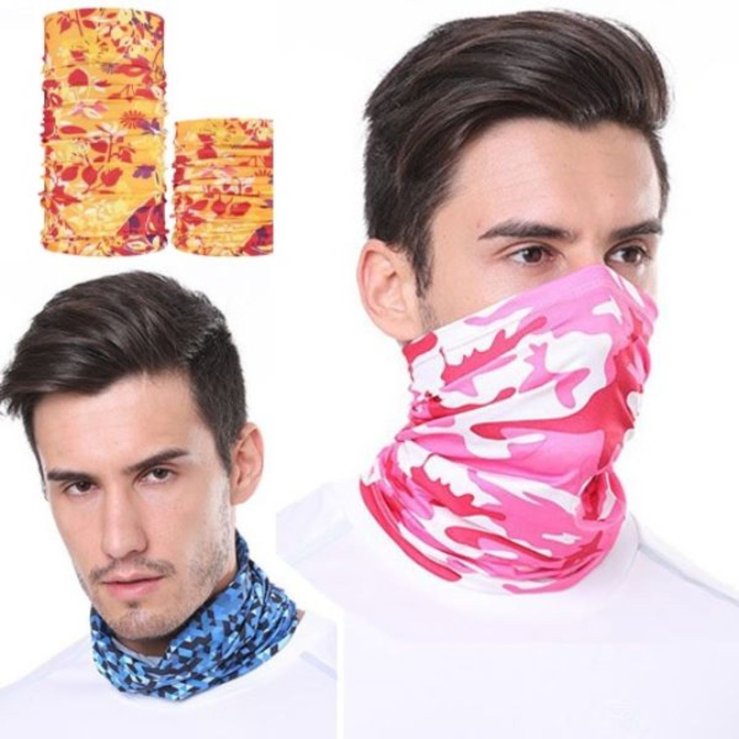 Polyester Neck Gaiter w/ Custom Logo Safety Face Bandana 2
