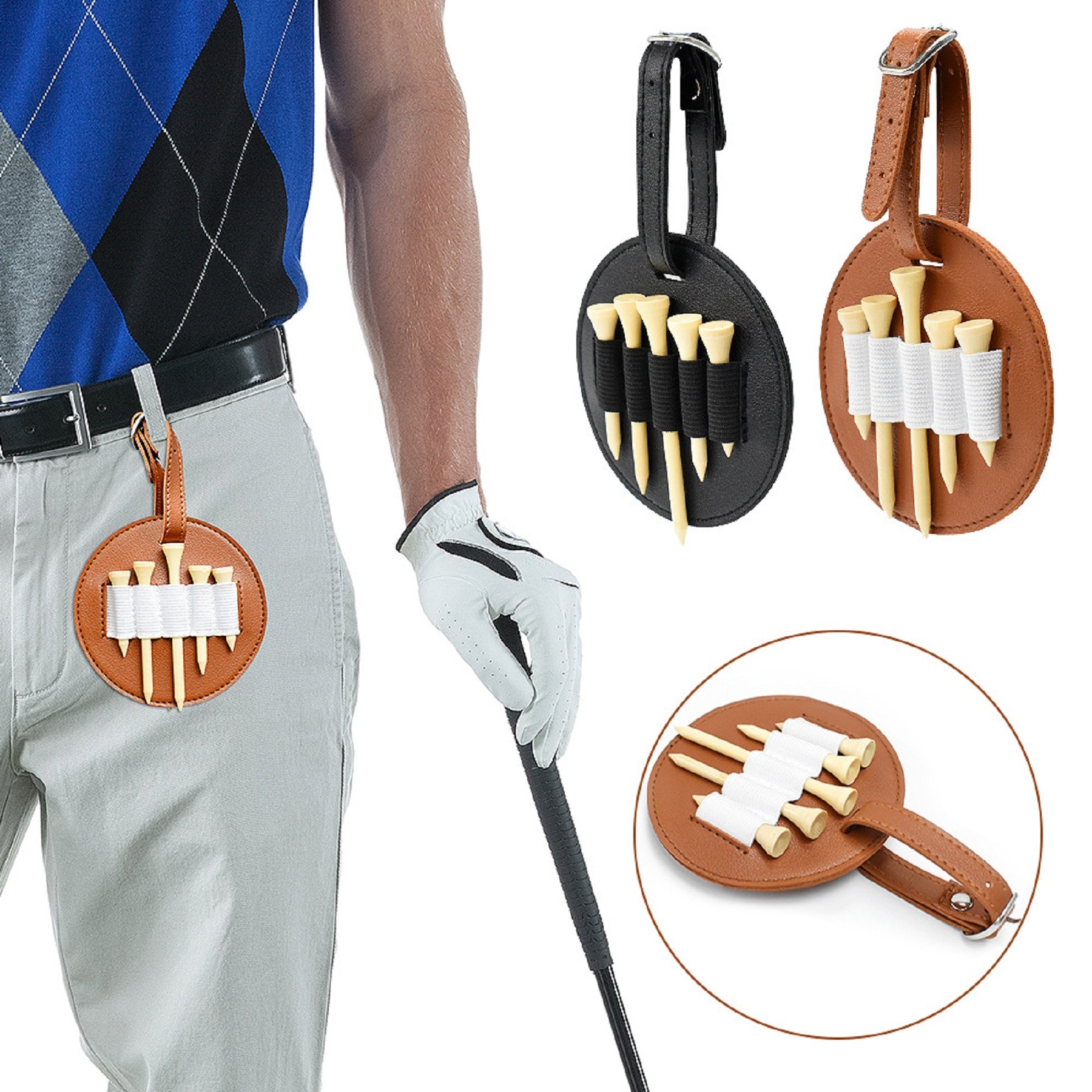 Golf Tee Holder Men Belt Storage 3