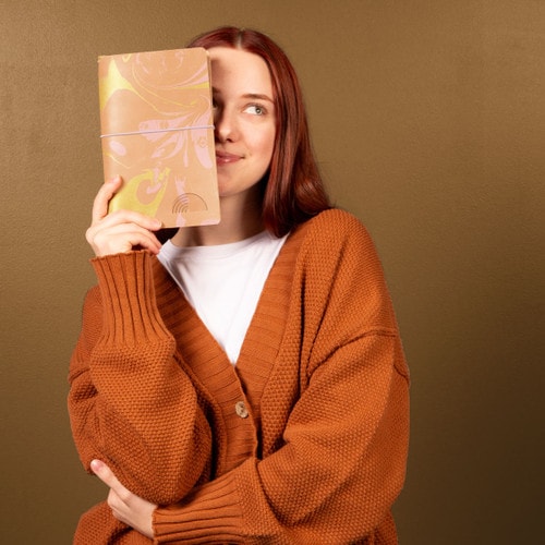 MARBLED LEATHER FOLIO