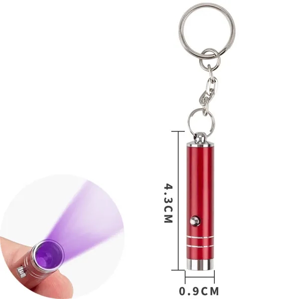 Mini Aluminum UV LED Flashlight Key Chain 6