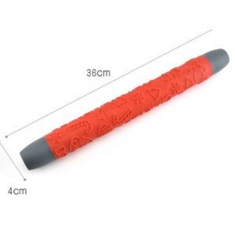 Silicone Embossed Rolling Pins Patterned For Fondant Cake 2