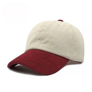 100 % Cotton Stitching Color Corduroy Hats Baseball Cap 4