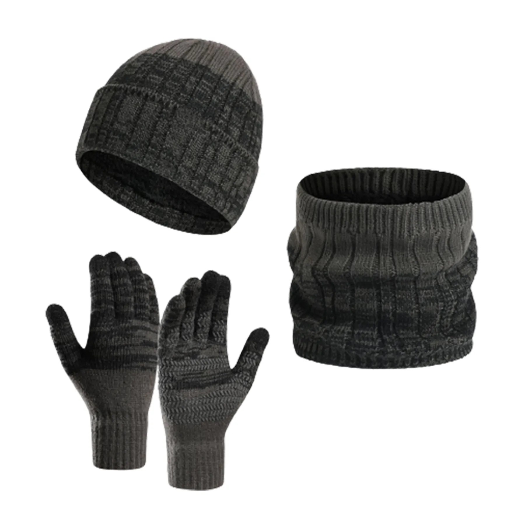 Winter Hats Scarfs And Touchscreen Gloves Set 2
