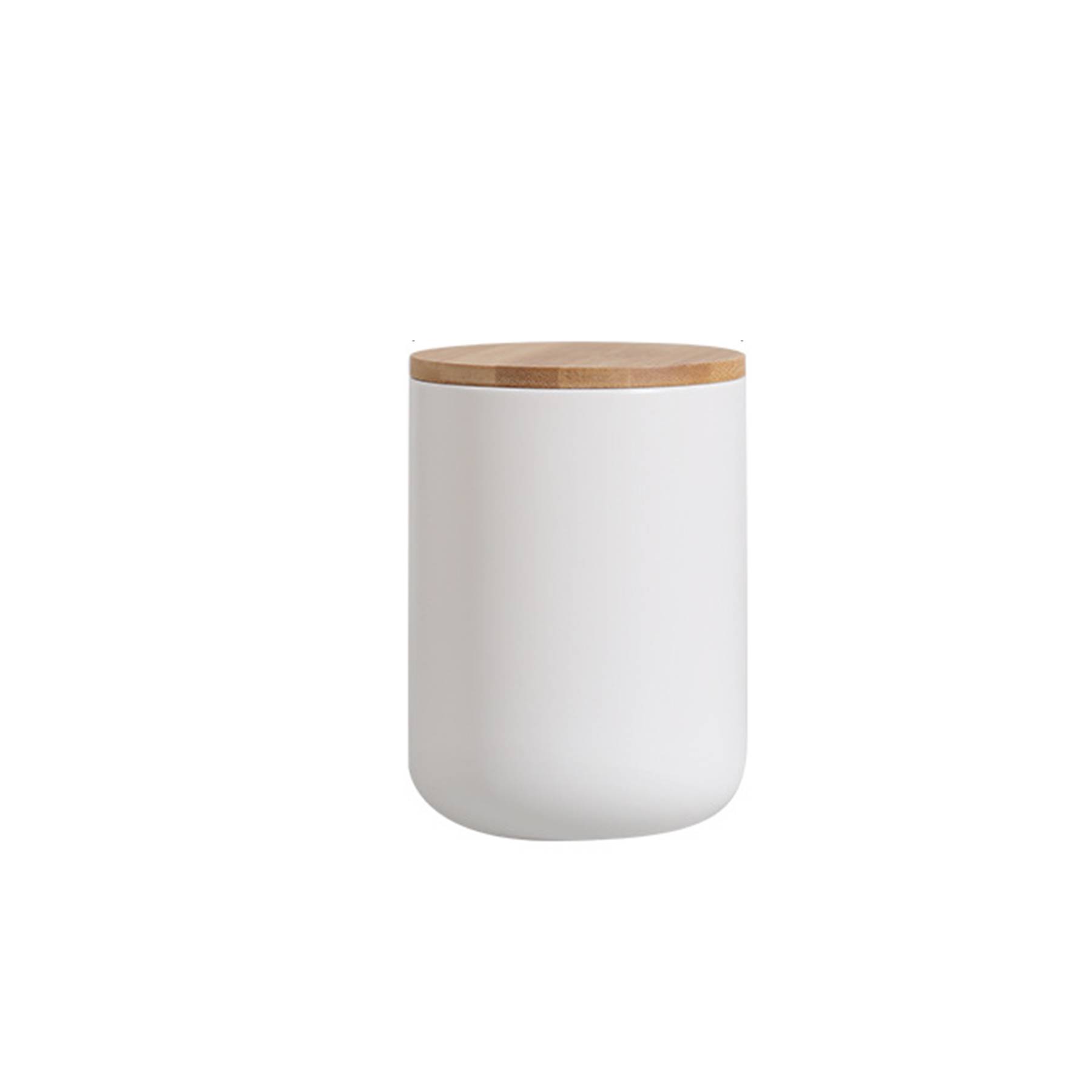 27 Oz. Ceramic Mug Canister With Wood Lid 3