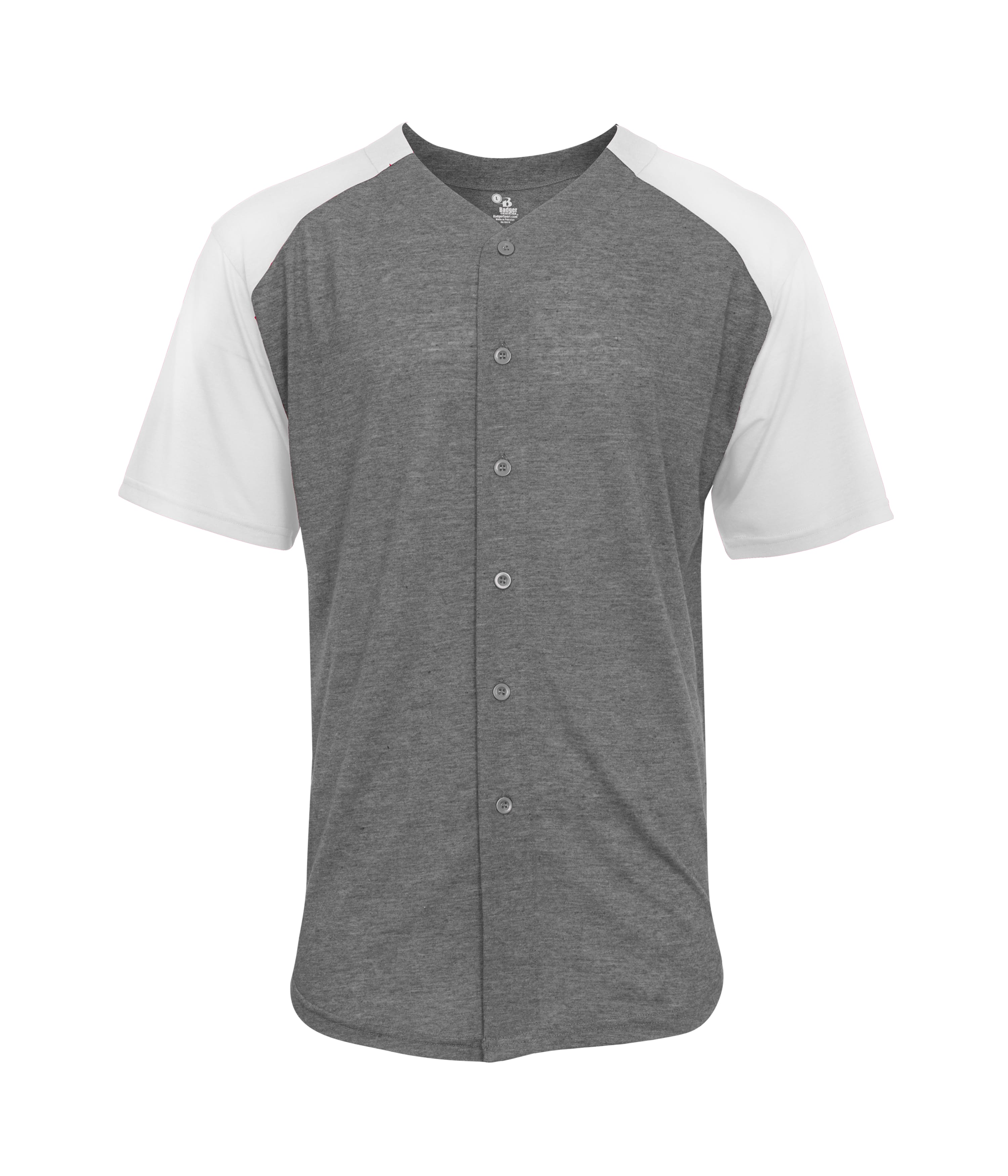 TRI-BLEND FULL BUTTON TEE 7