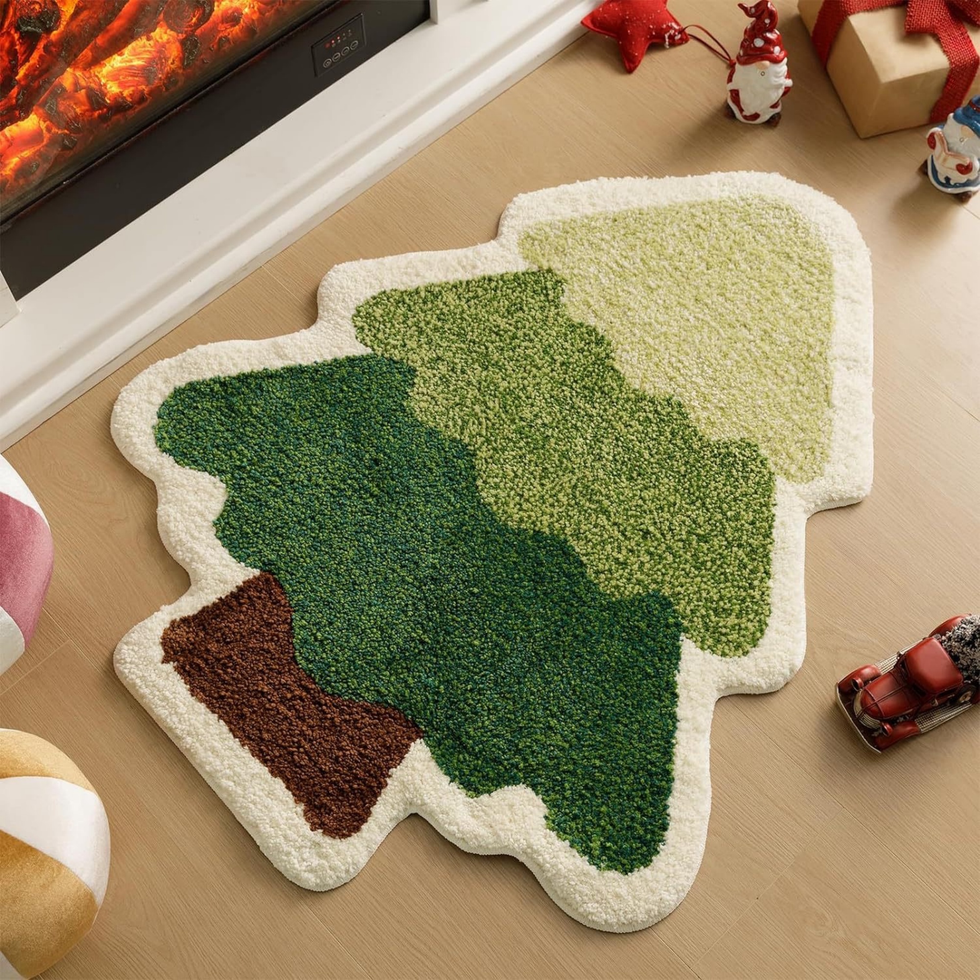 Crystal Velvet Christmas Mat Floor Rug 3
