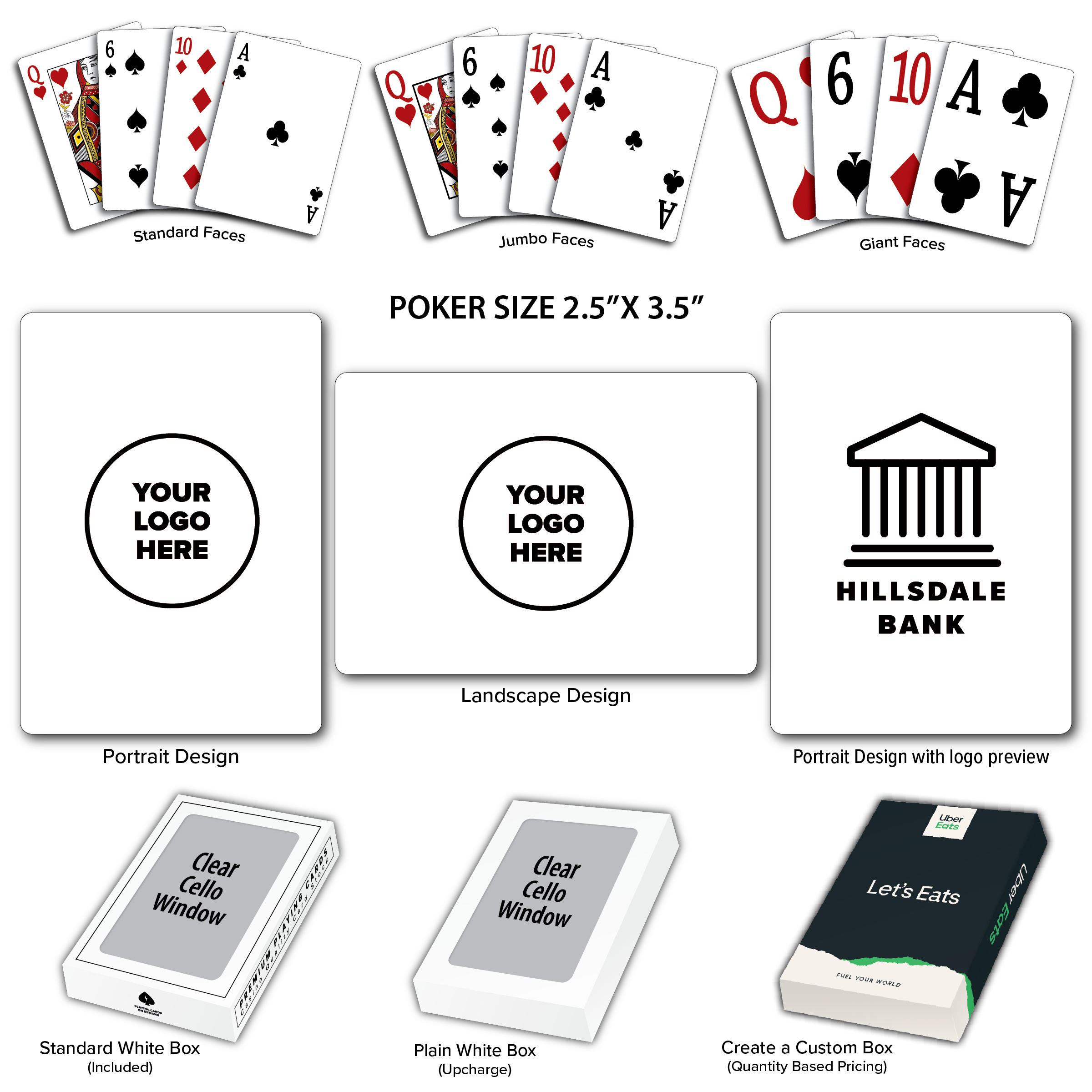 Solid Back White Poker Size Playing Cards 2
