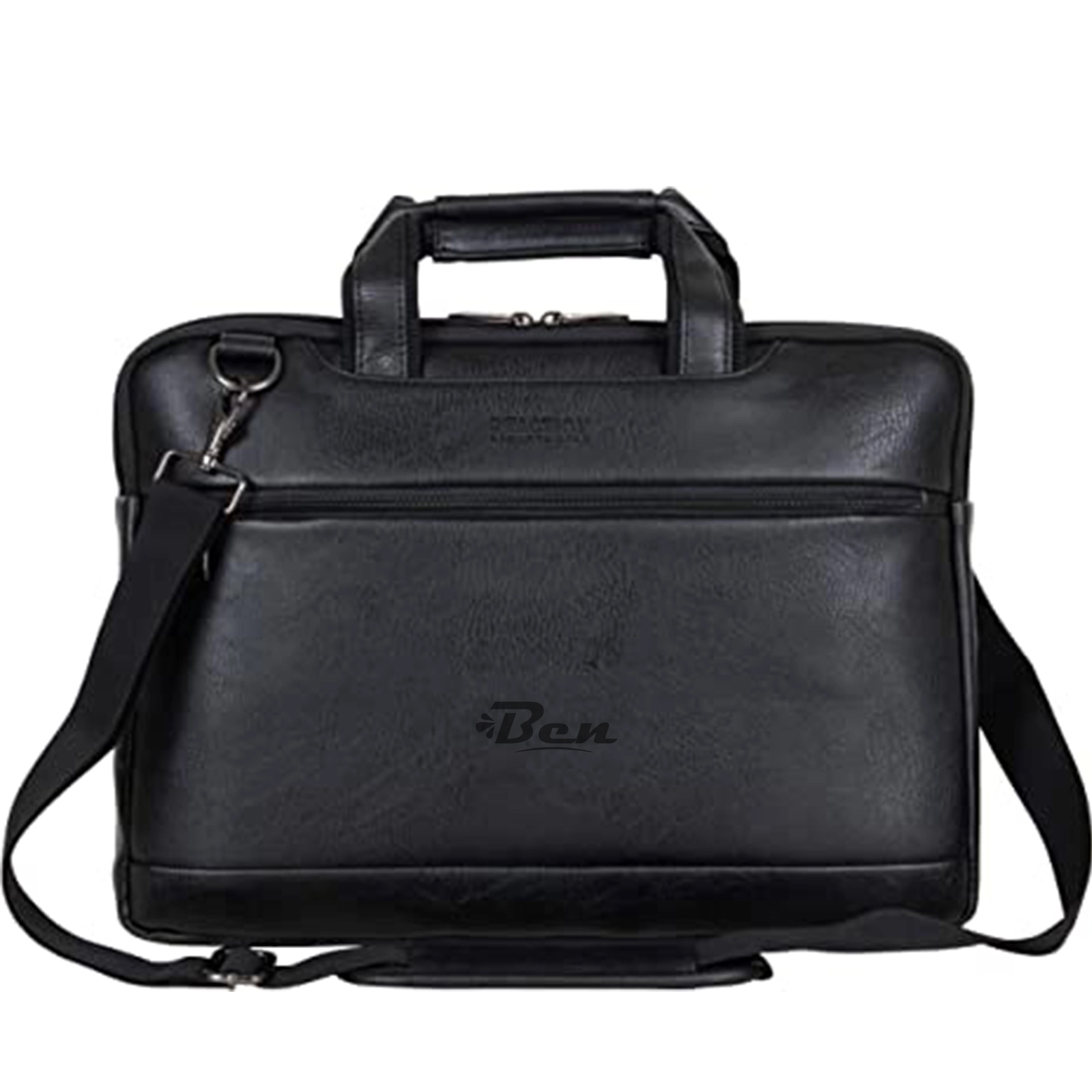Faux Pebbled Leather Slim 16" Laptop Business Briefcase 2