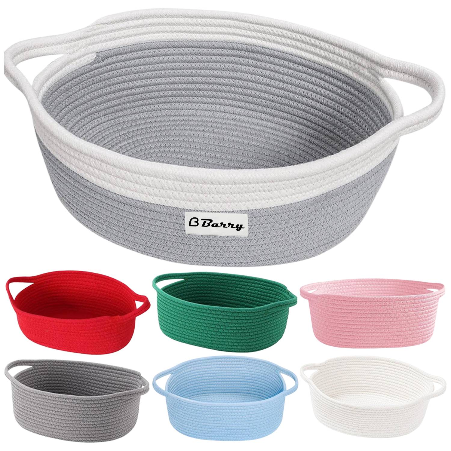 Hand Woven Cotton Rope Storage Basket 8