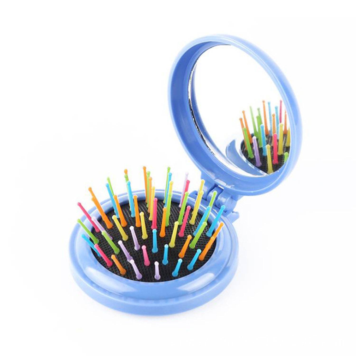 Mini 2-in-1 Plastic Pop-Up Mirror Brush 3