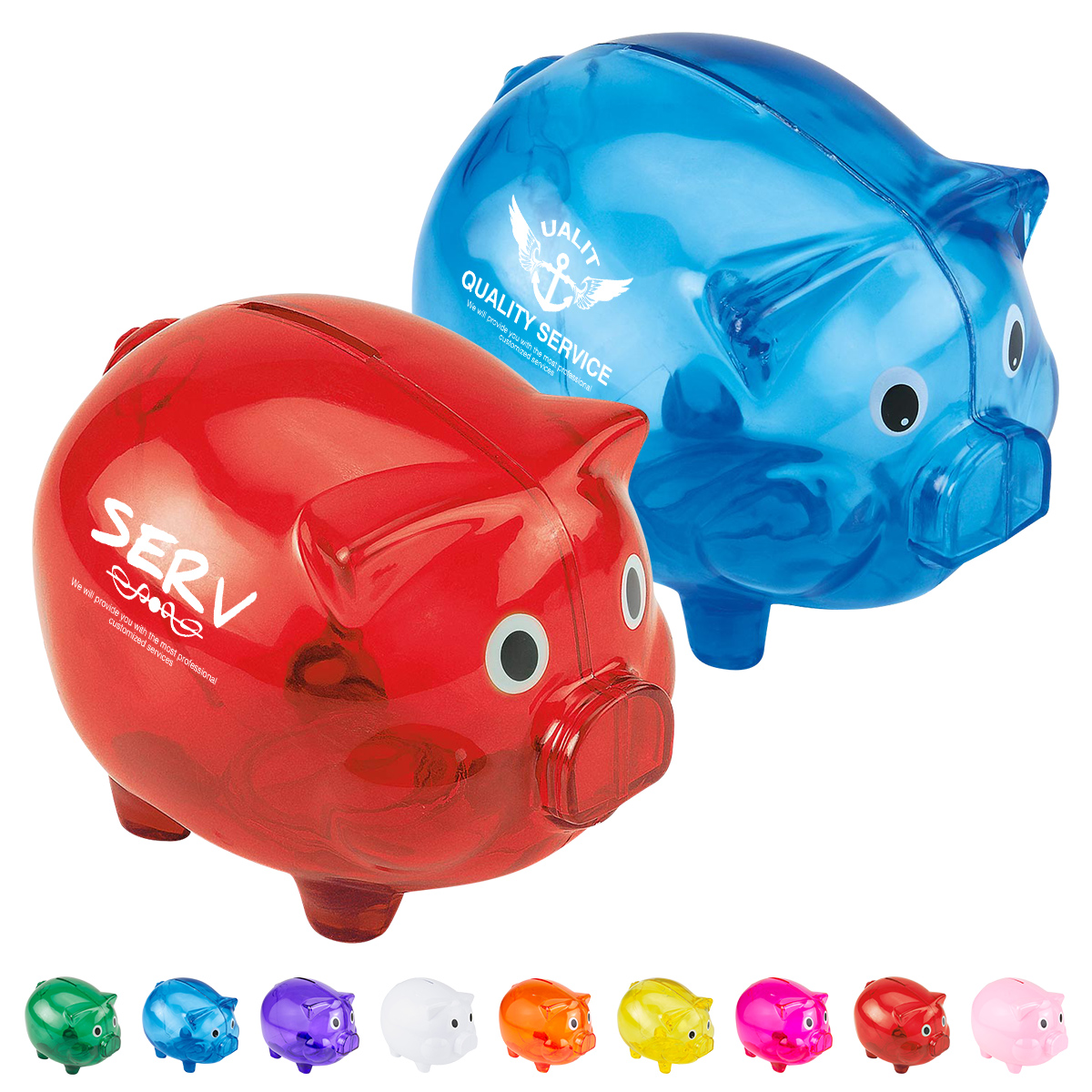 Transparent PP Piggy Bank (Large & Small Size Available) 3
