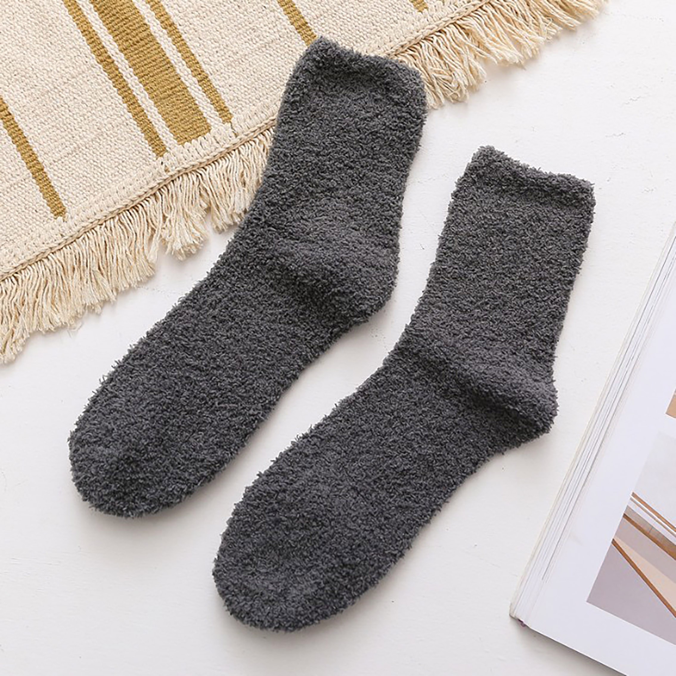 SOFT FUZZY SOCKS WITH FULL COLOR PATCH 3
