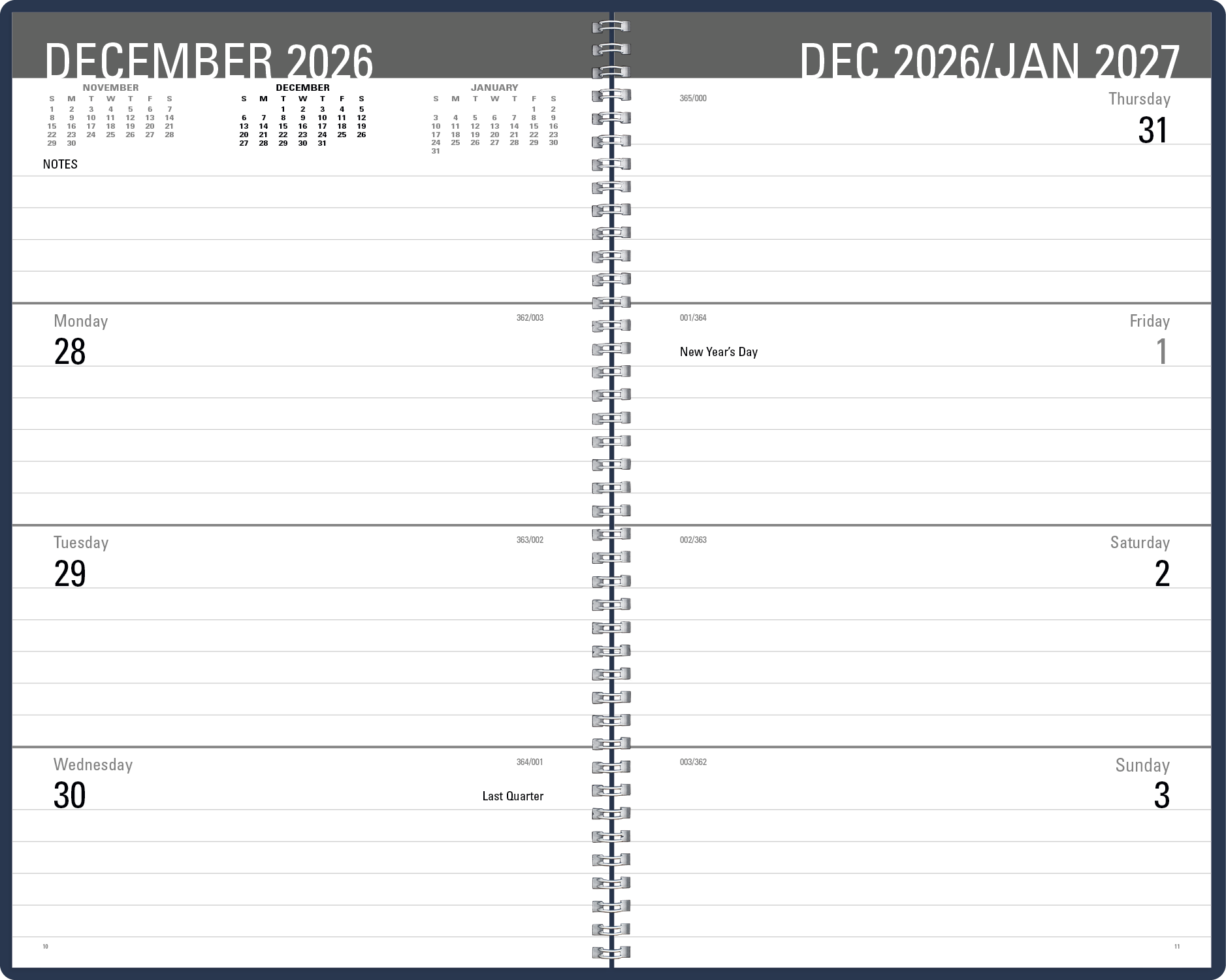 Triumph® Calendars Classic Weekly Desk Planner 42